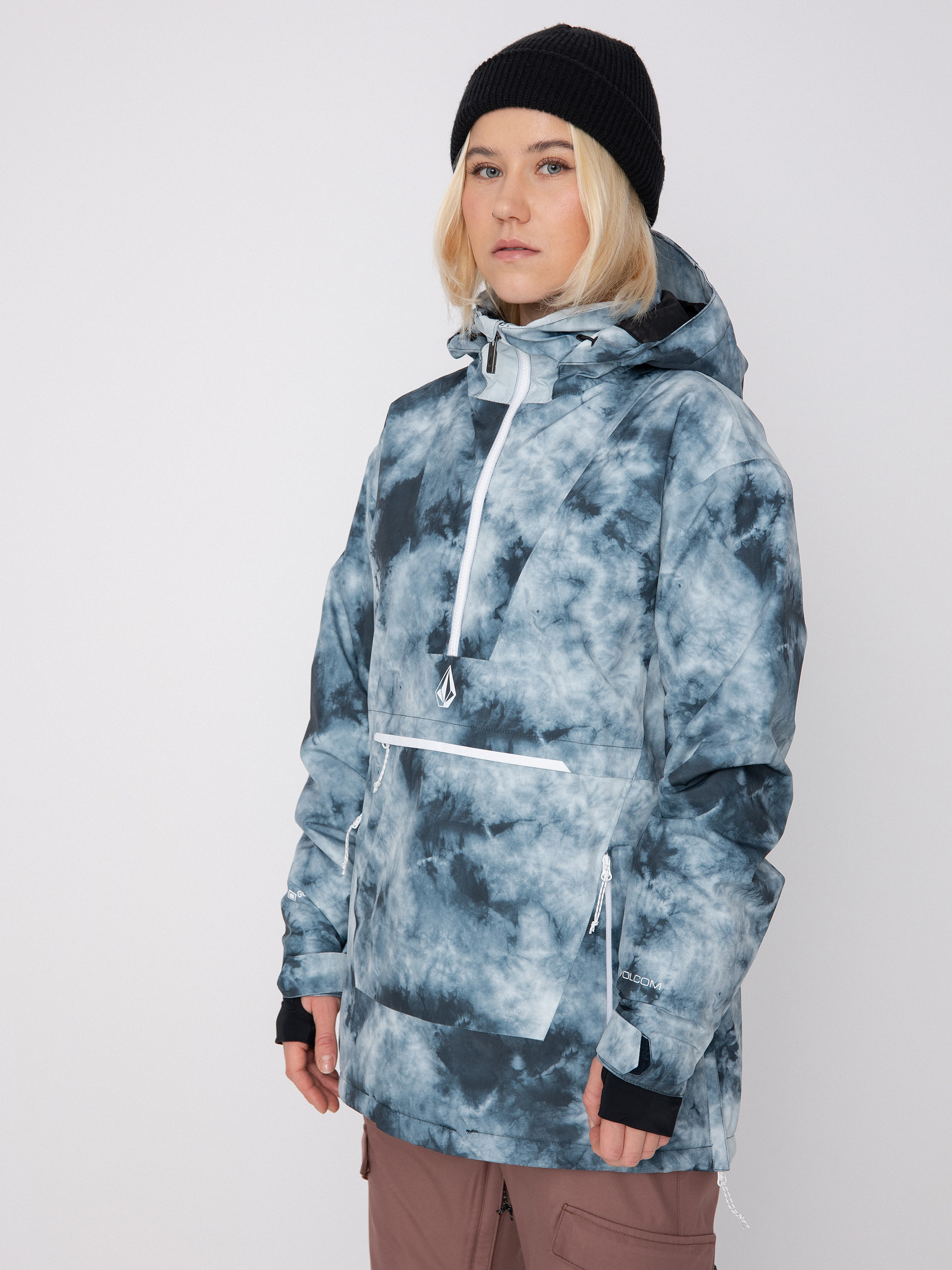 Womens Volcom Fern Ins Gore Pullover Snowboard jacket (storm tie dye)