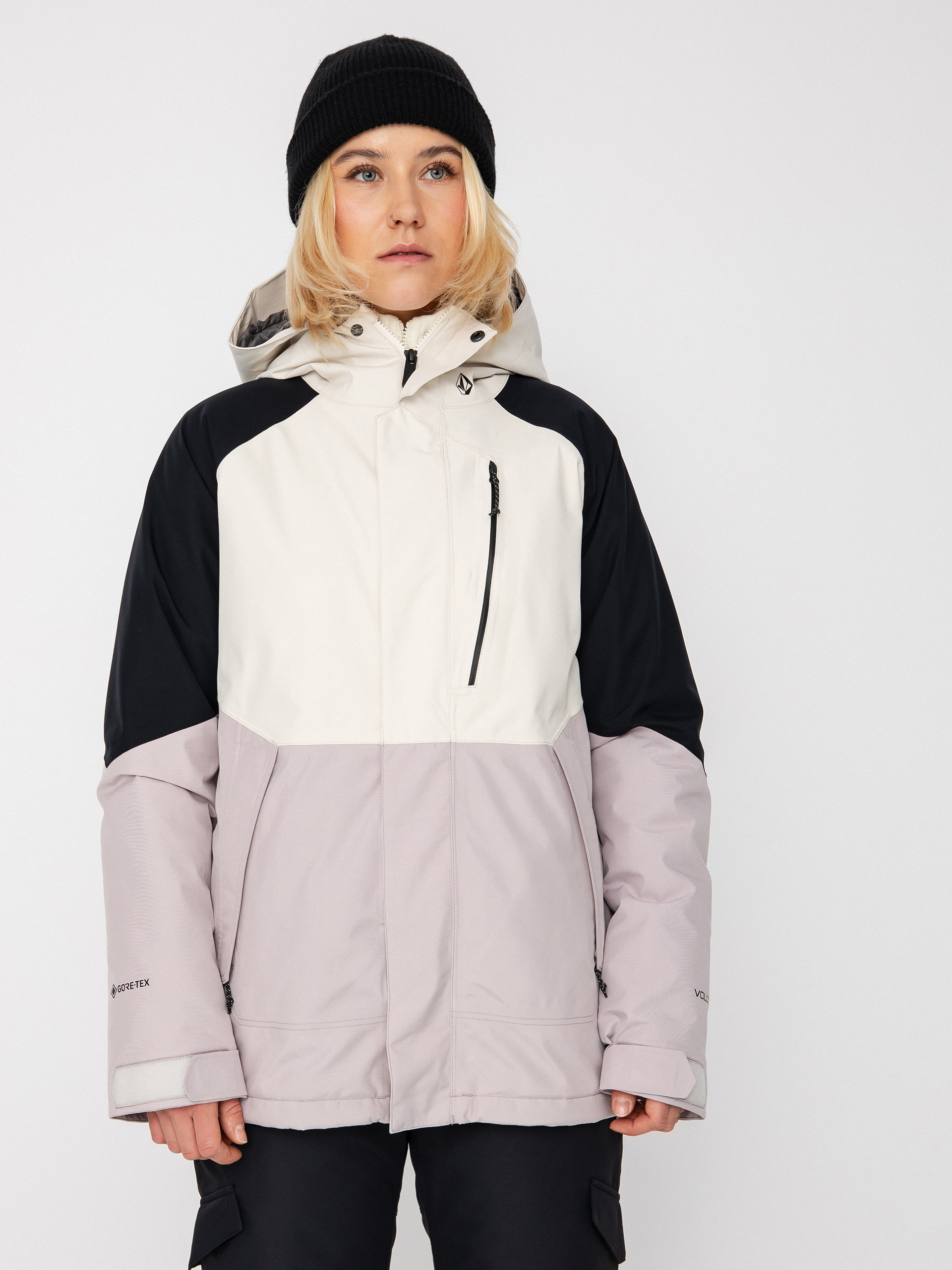 womens aris insulated gore tex jacket amethyst smoke