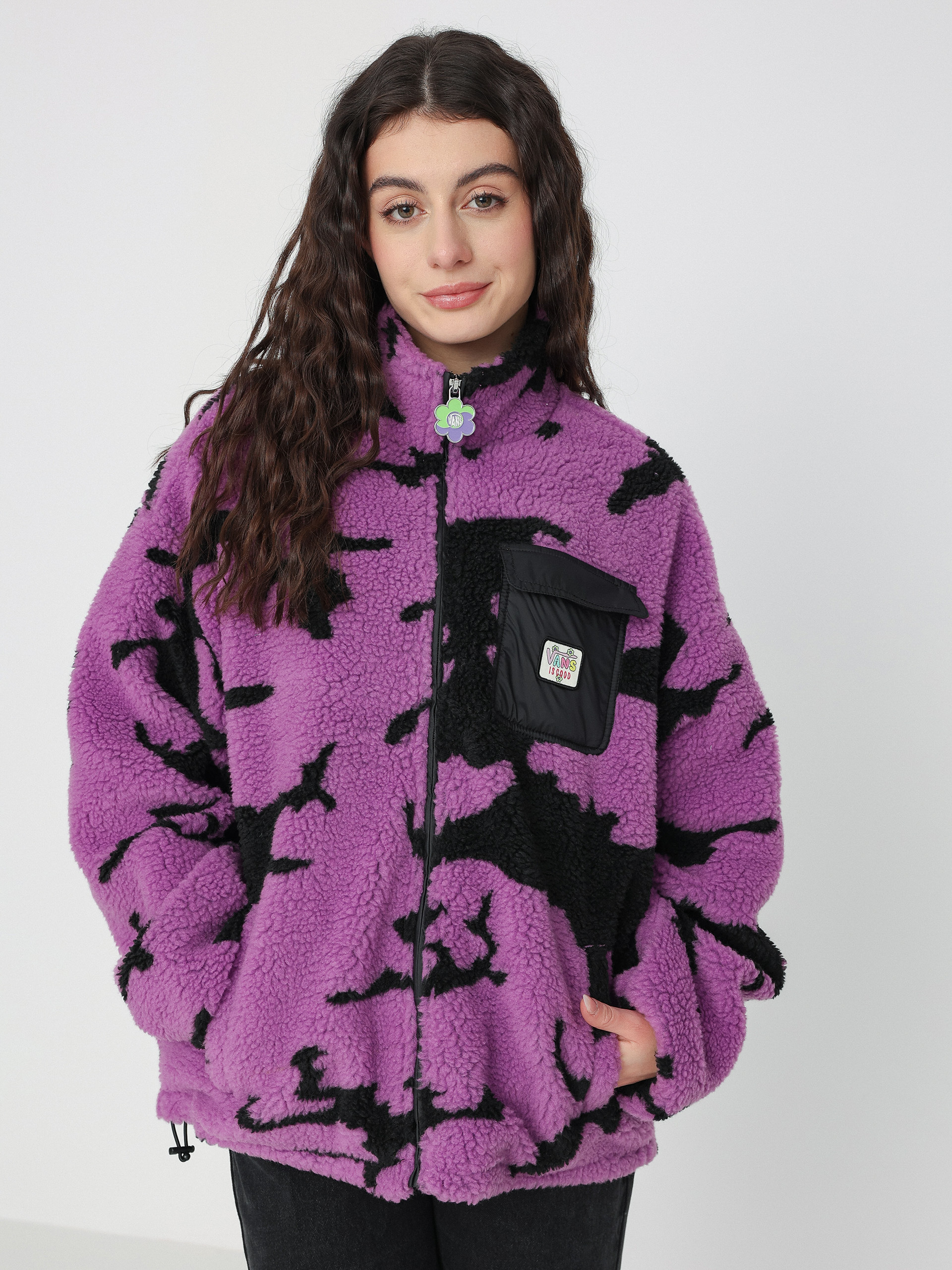 Vans Ireneisgood Sherpa Jacket Wmn violet ireneisgood bougainvillea