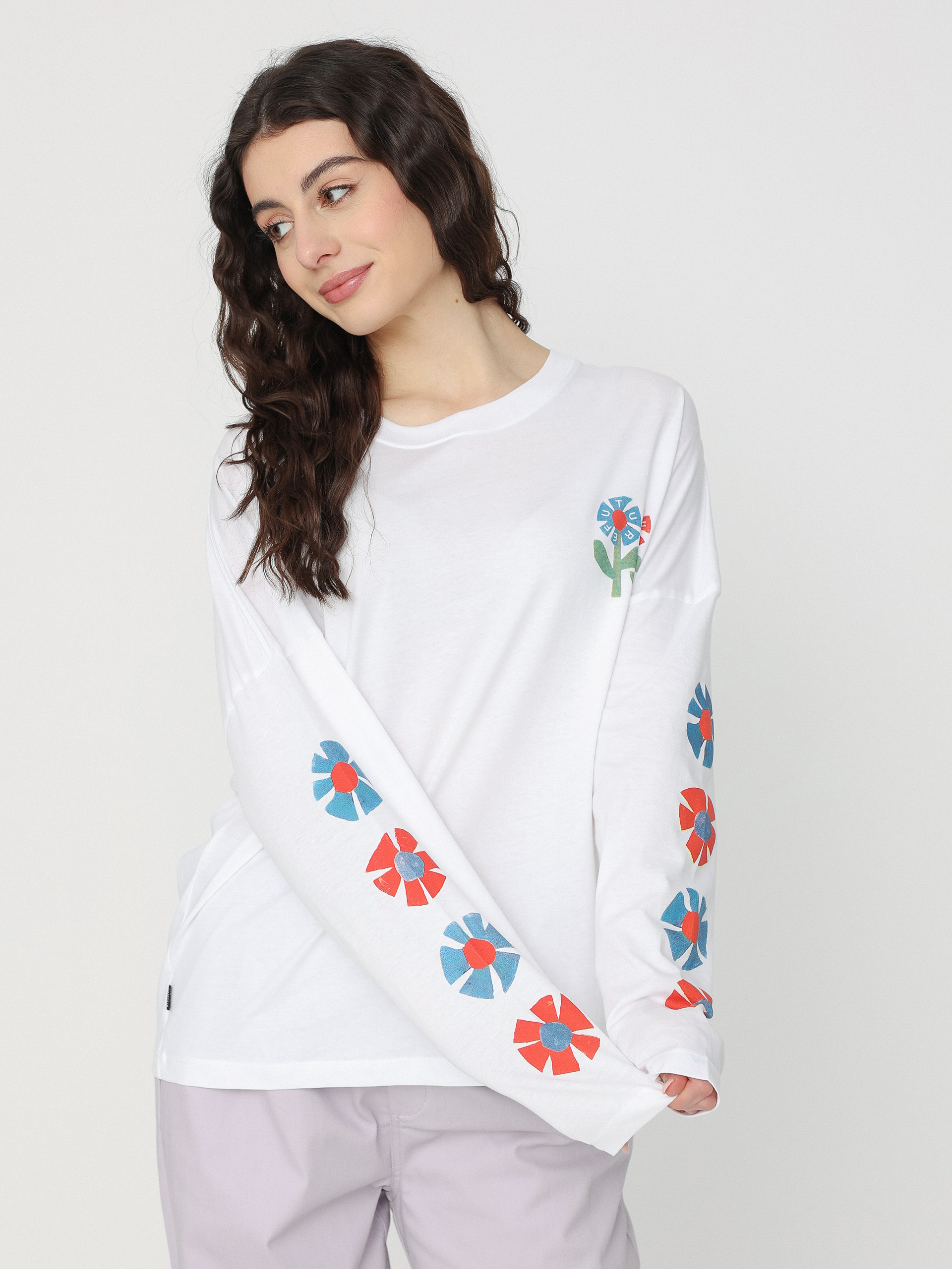 Element Flowers Wheels T-shirt Wmn (optic white)