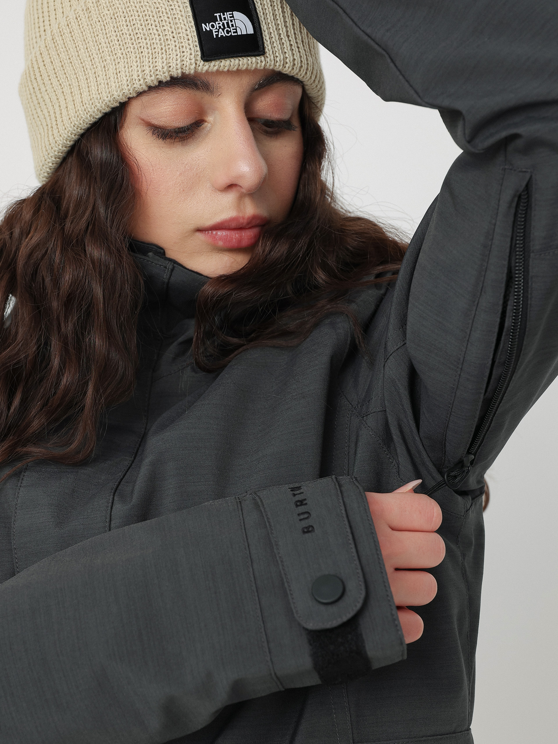 Damen Burton Jet Set Snowboard jacke (true black heather)