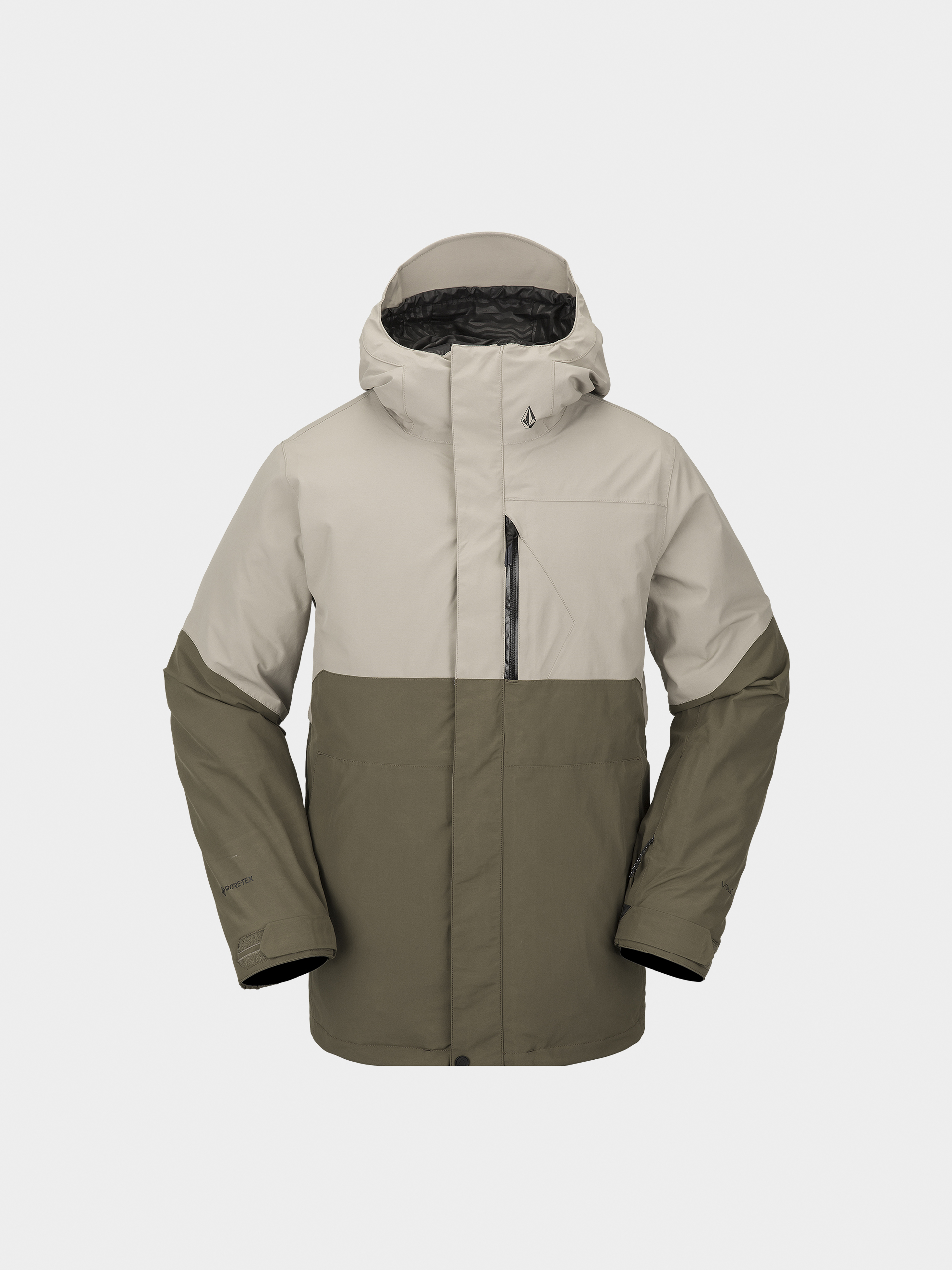 Mens Volcom L Gore Tex Snowboard jacket (dark khaki)