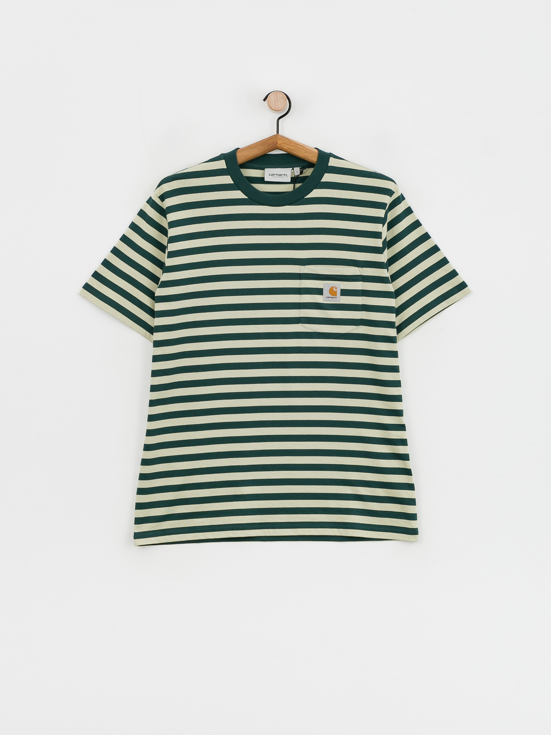 Carhartt WIP Scotty Pocket T-shirt (scotty stripe botanic/agave)