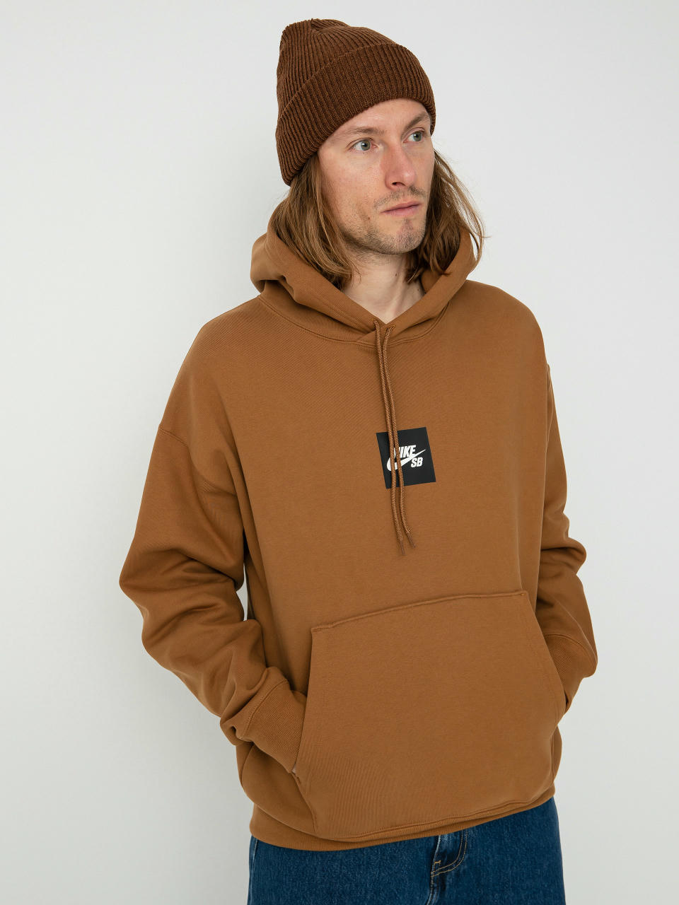 Nike SB Box Logo HD Hoodie (ale brown)