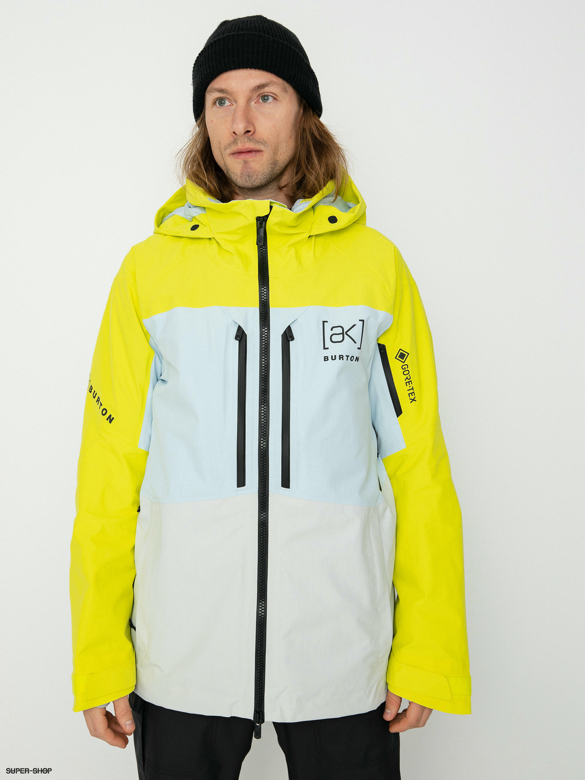 Mens Burton Ak Swash Gore Tex 2L Snowboard jacket (limeade/ballad blue/gray  cloud)