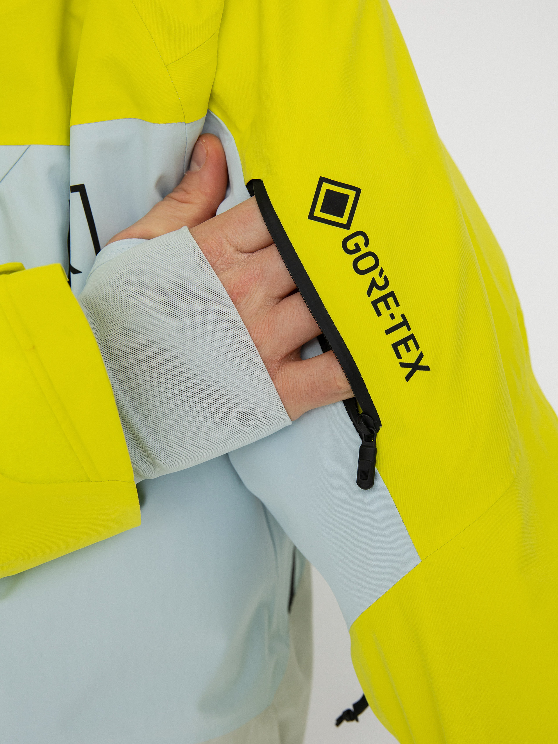 Mens Burton Ak Swash Gore Tex 2L Snowboard jacket (limeade/ballad blue/gray cloud)