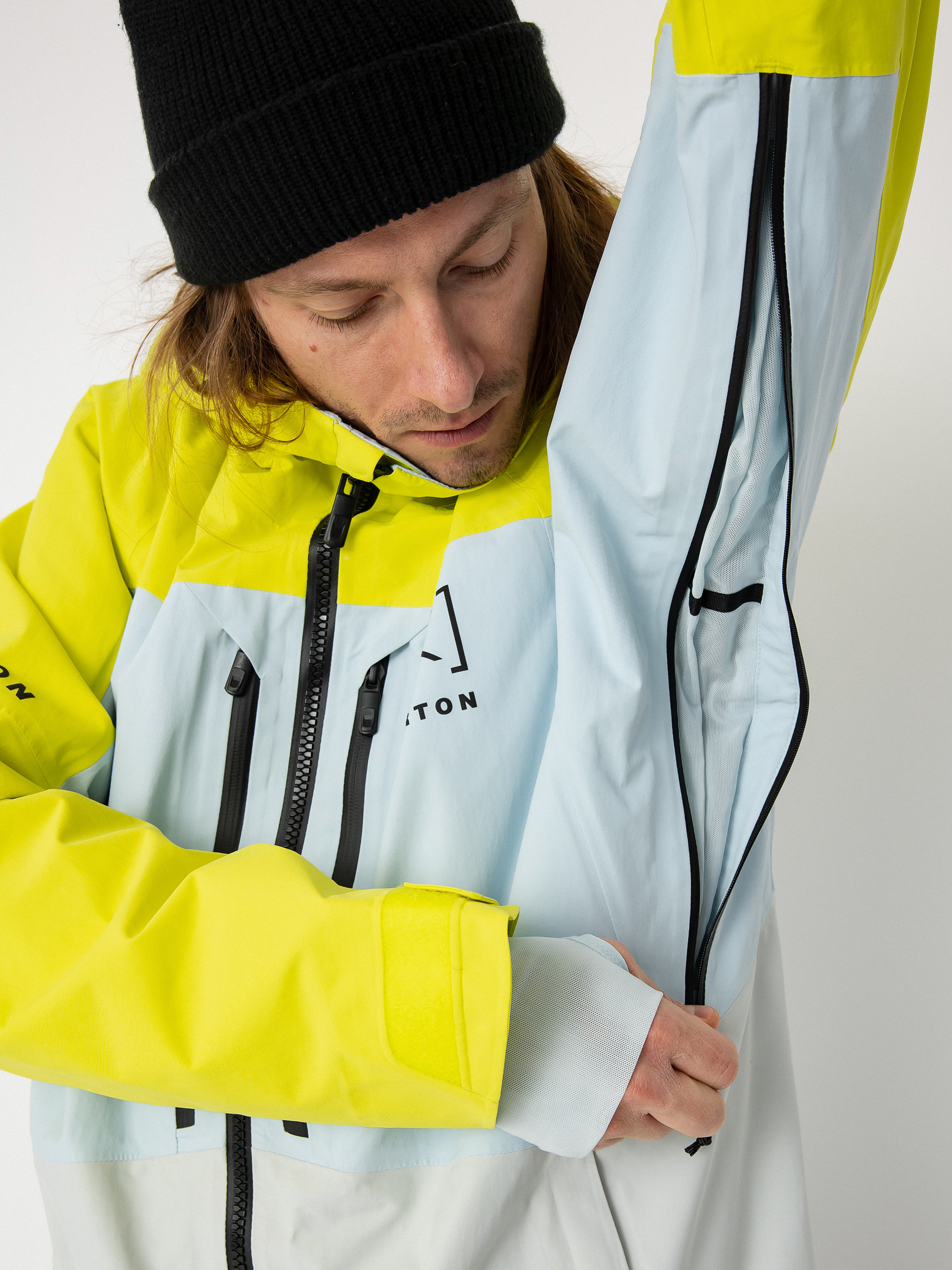 Burton Ak Swash Gore Tex 2L Snowboard jacket (limeade/ballad blue/gray