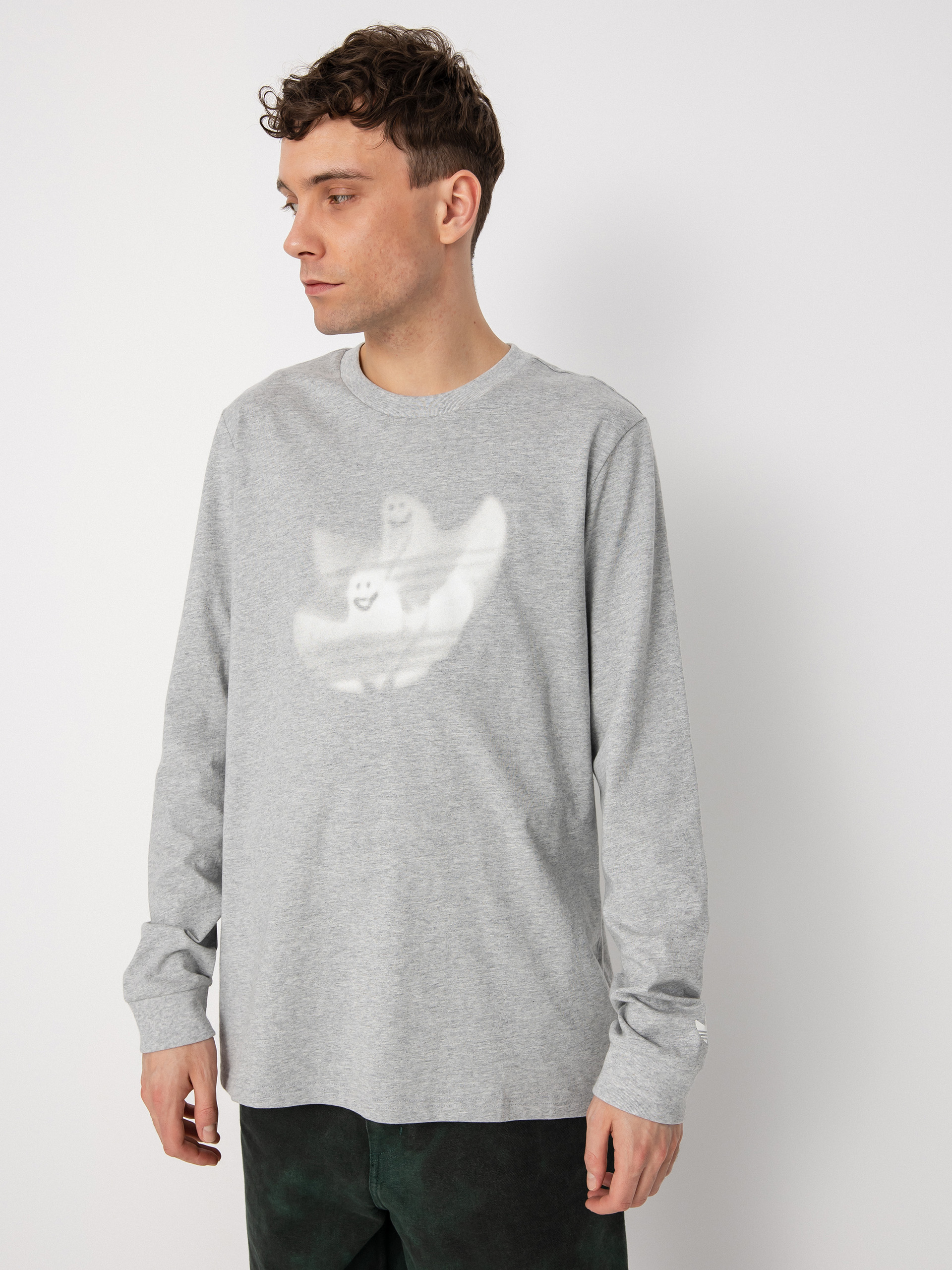 adidas Shmoo Logo Longsleeve (mgreyh/cwhite)