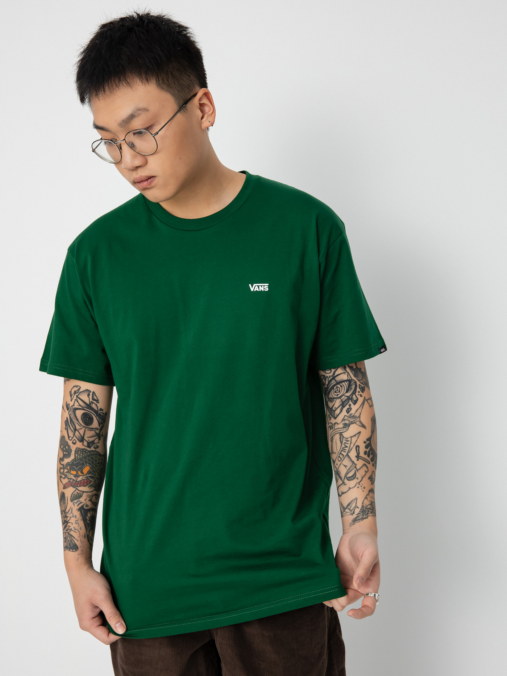 Vans Left Chest Logo T-Shirt (eden/white)