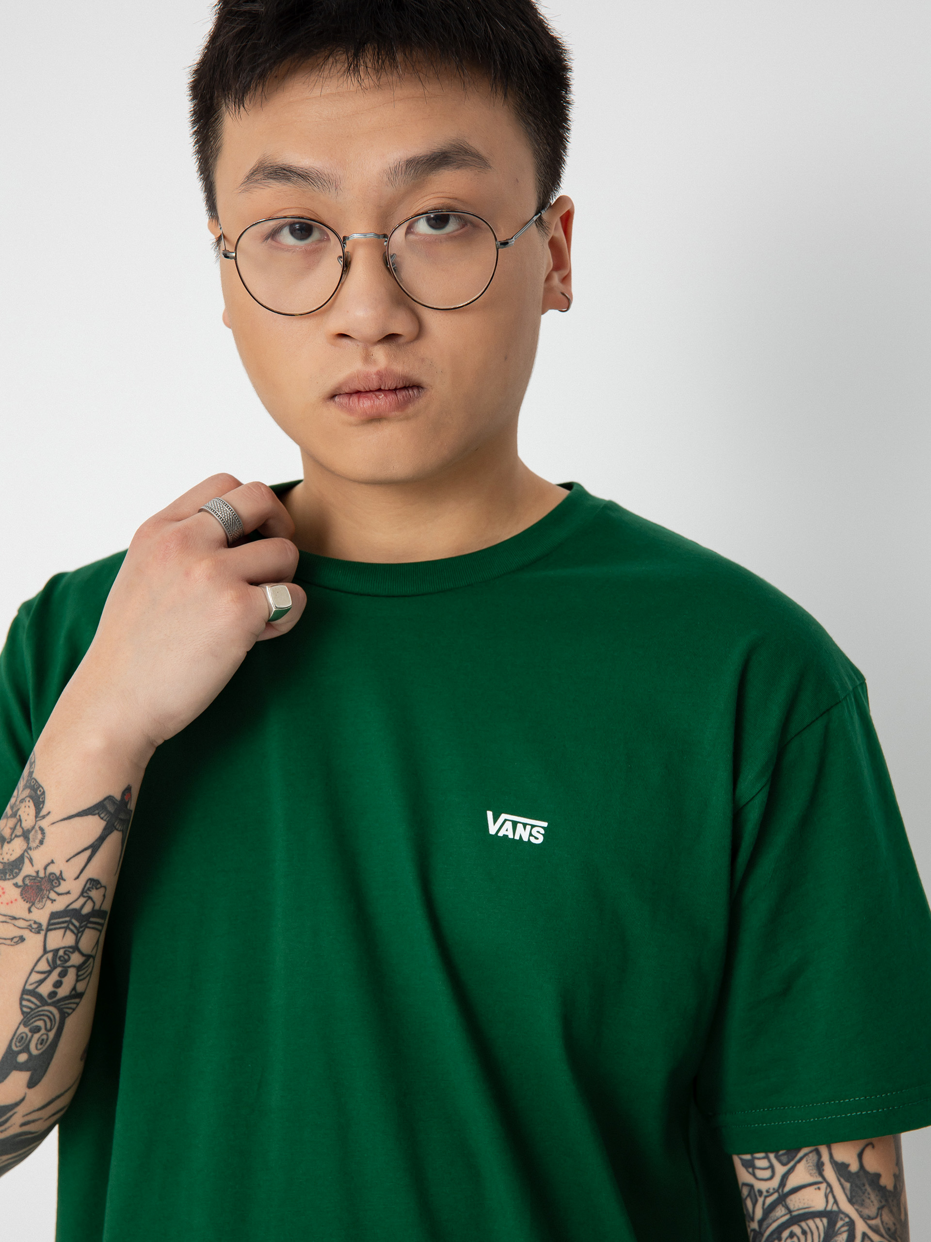 Vans Left Chest Logo T-Shirt (eden/white)