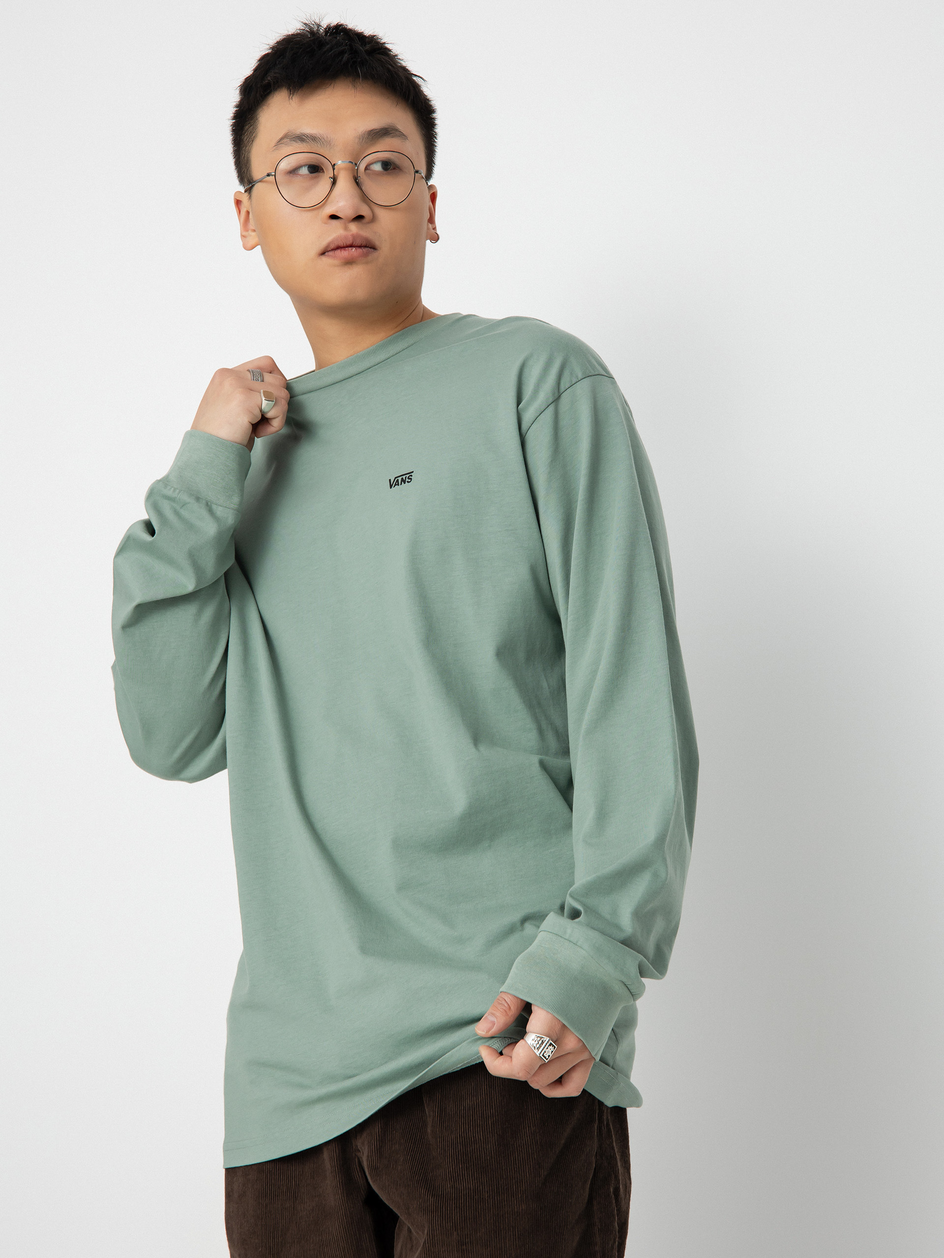 Vans Left Chest Hit Longsleeve (chinois green/black)