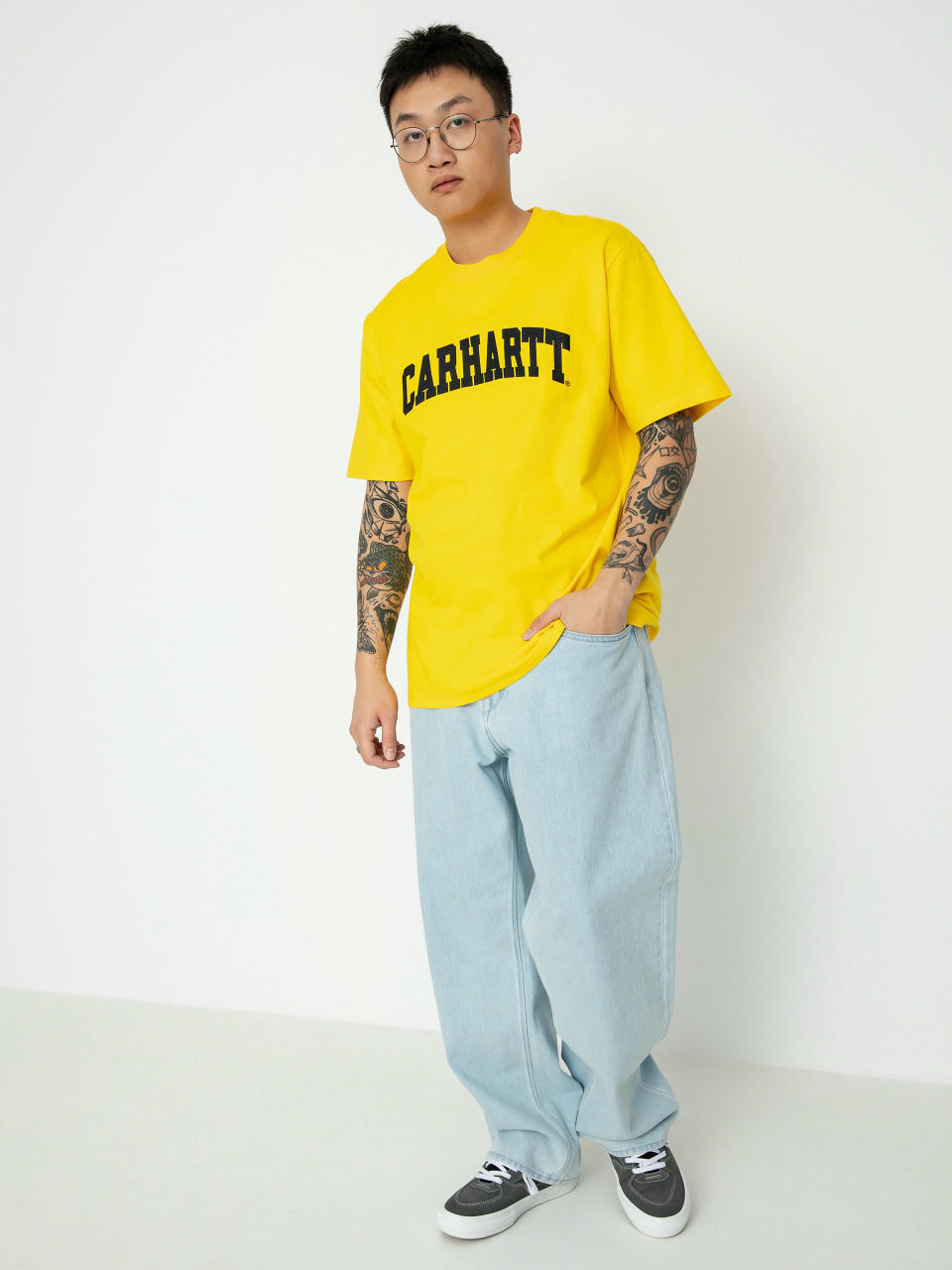 Carhartt WIP University T-shirt (buttercup/black)