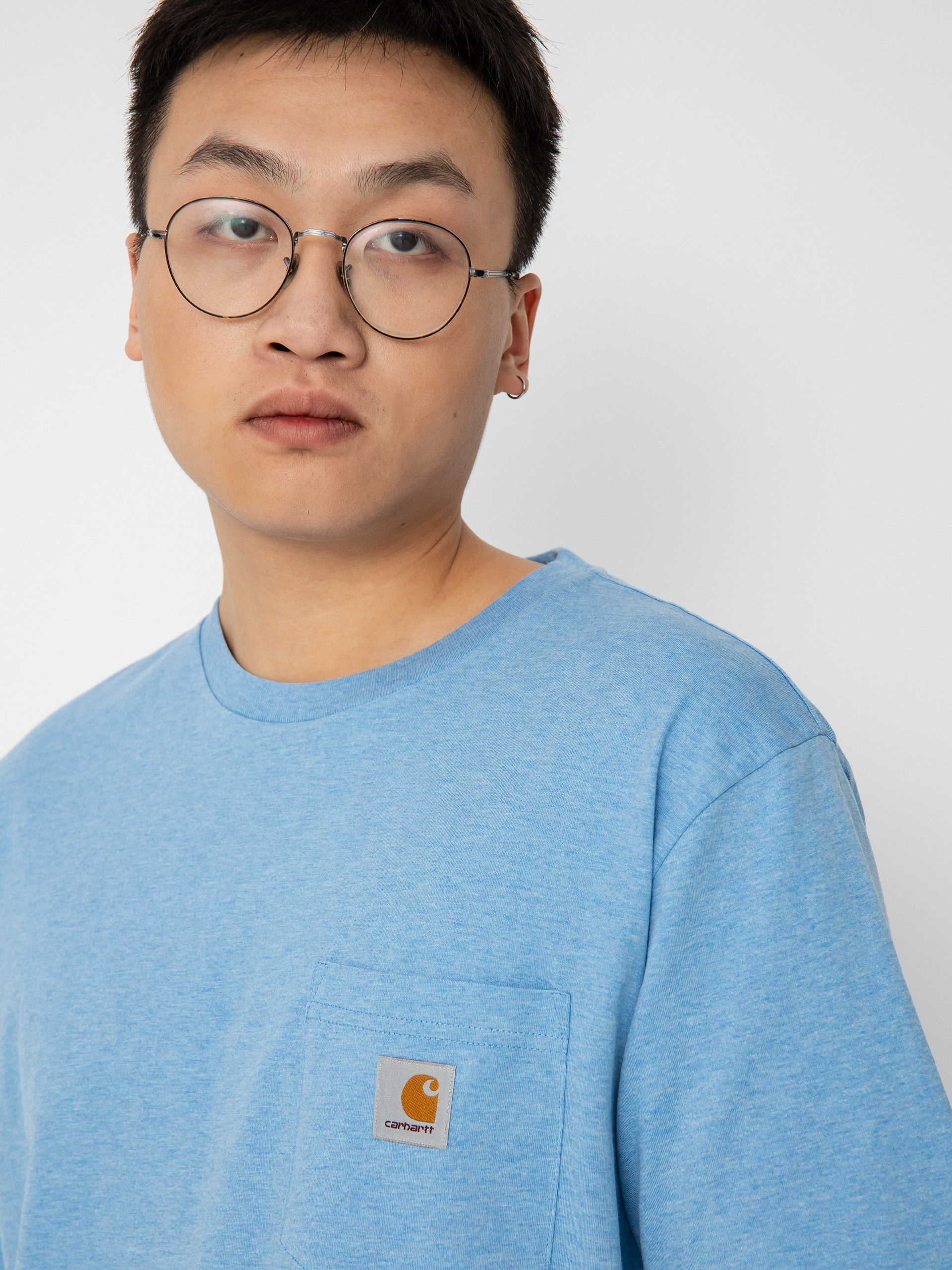 Carhartt WIP Pocket T-shirt (piscine heather)