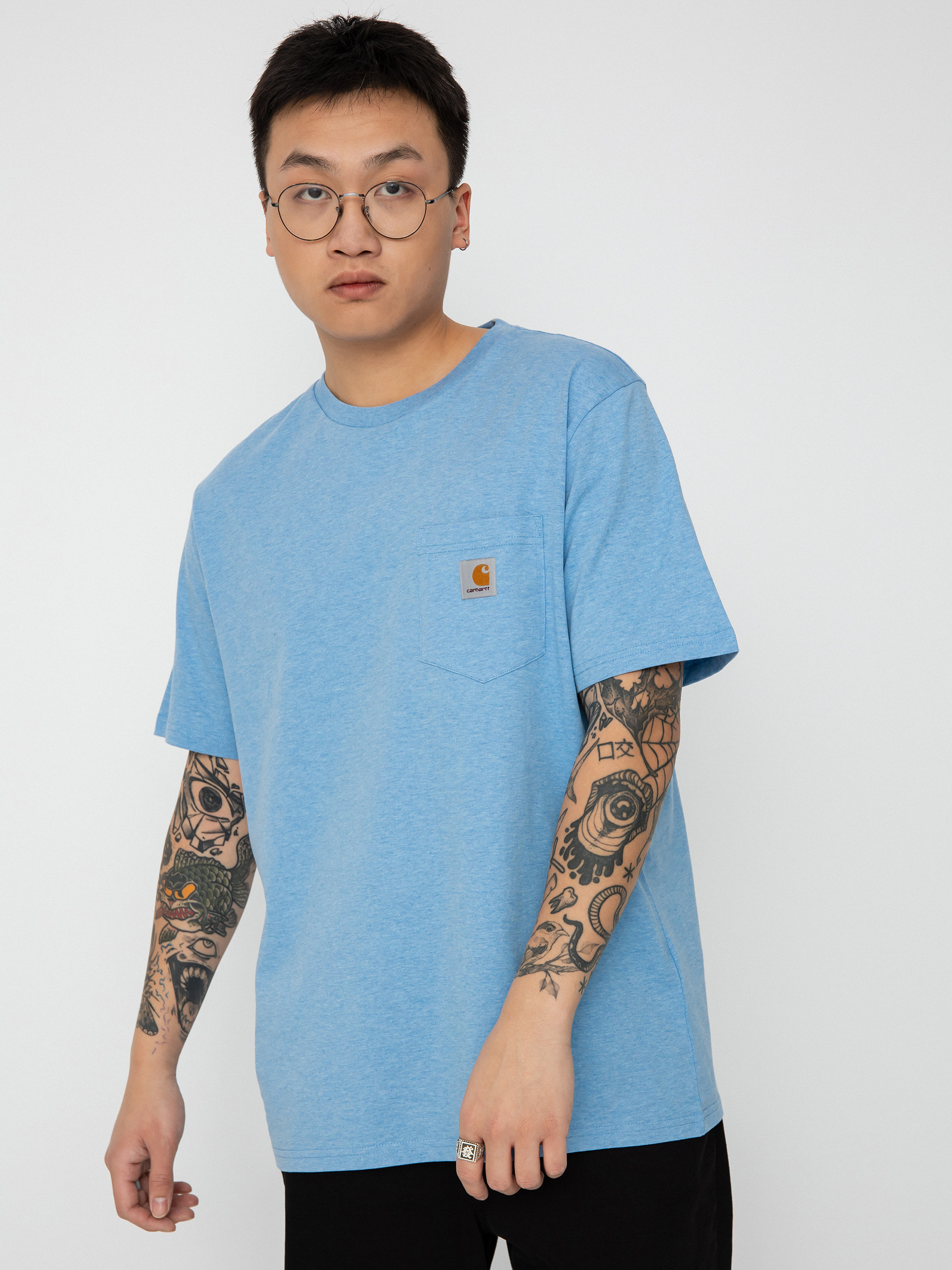 Carhartt WIP Pocket T shirt piscine heather