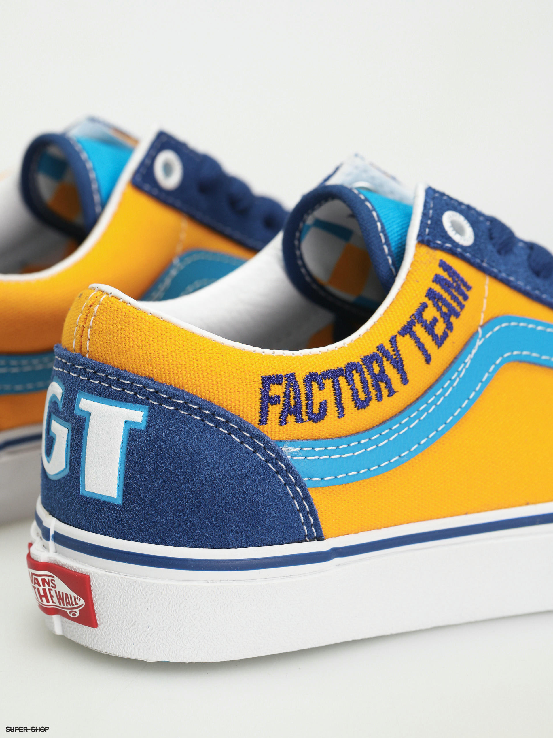 Blue yellow and hot sale white vans