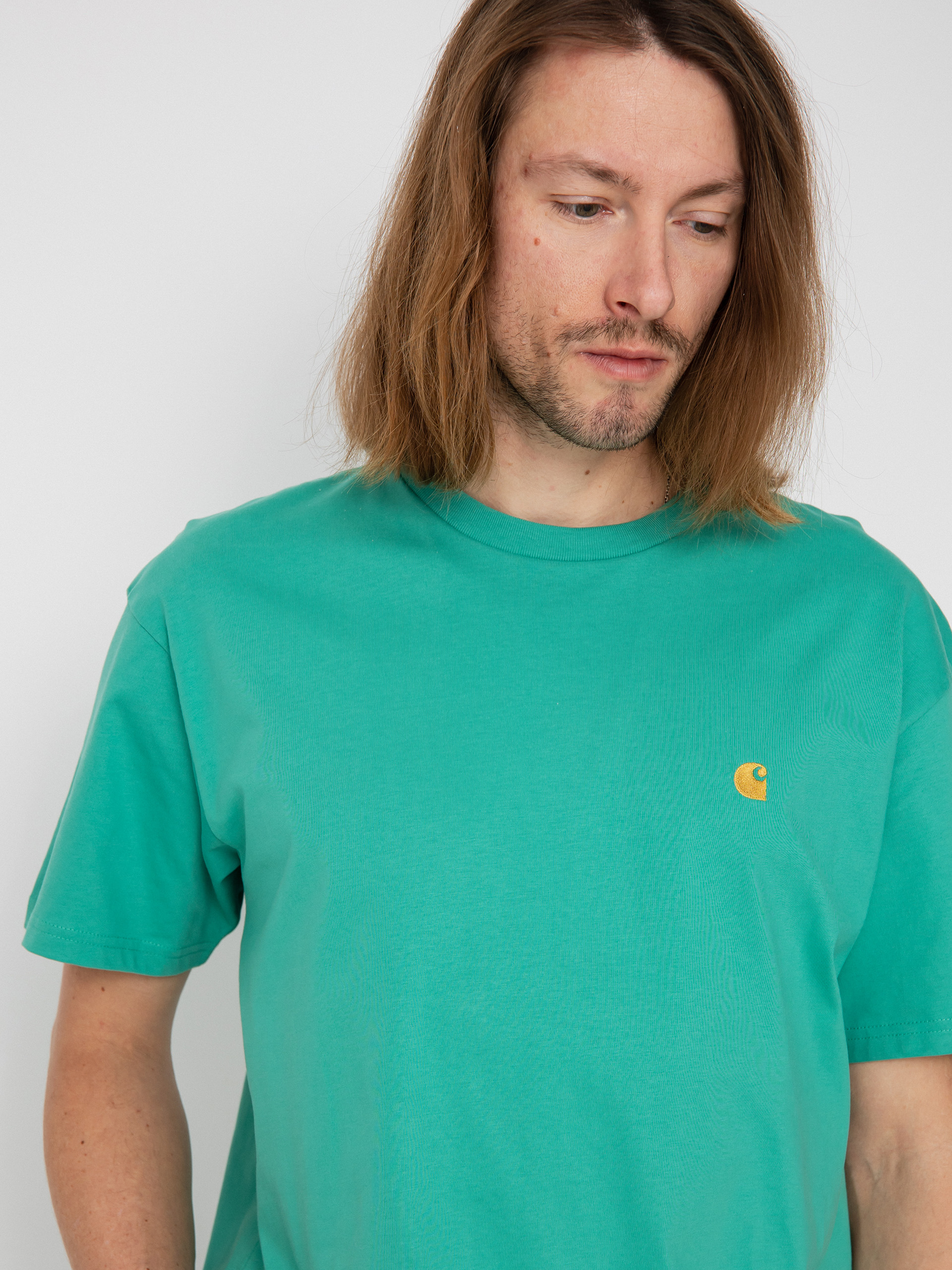 Carhartt WIP Chase T-shirt (aqua green/gold)