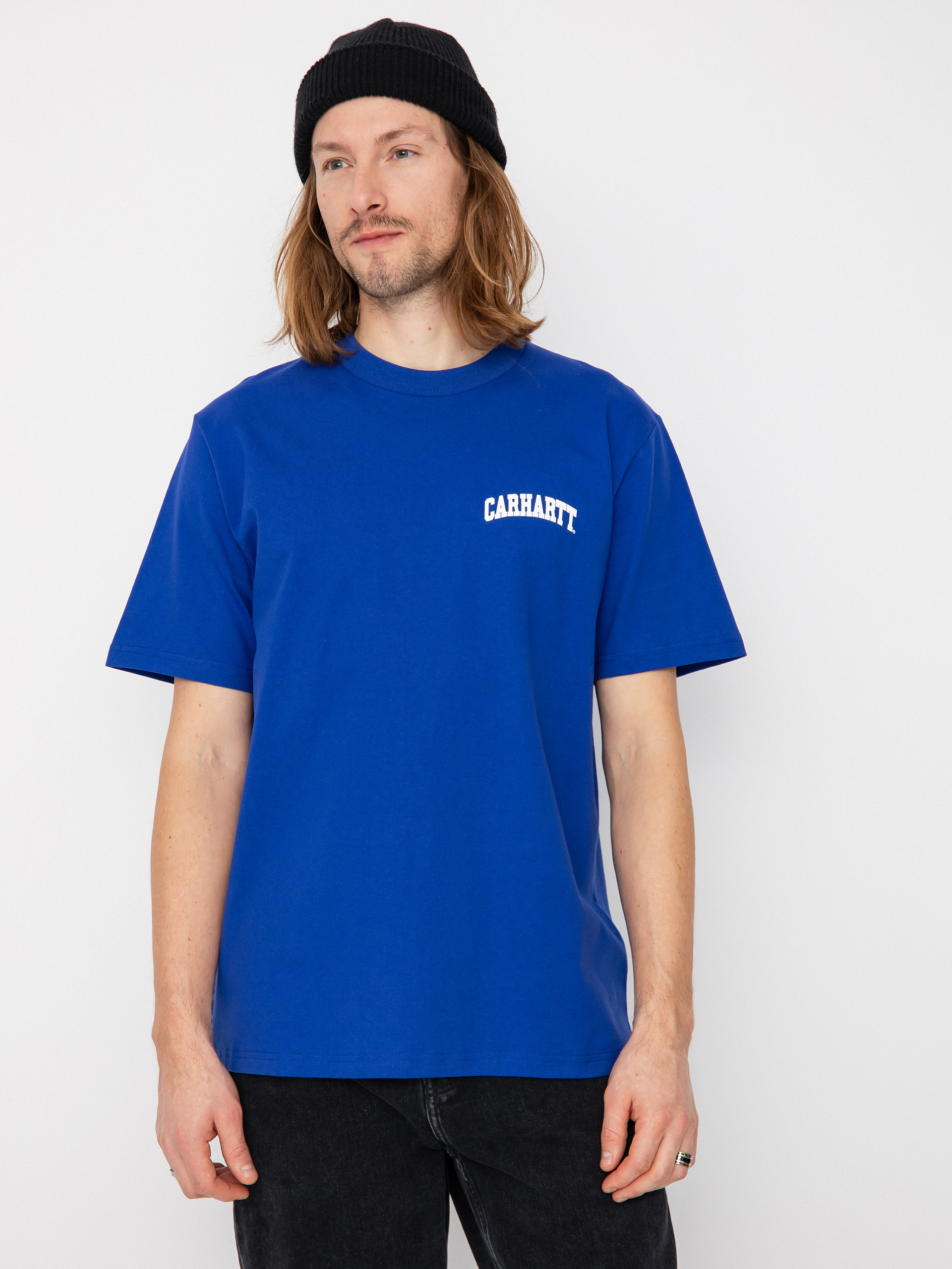 Carhartt WIP University Script T-Shirt (lazurite/white)
