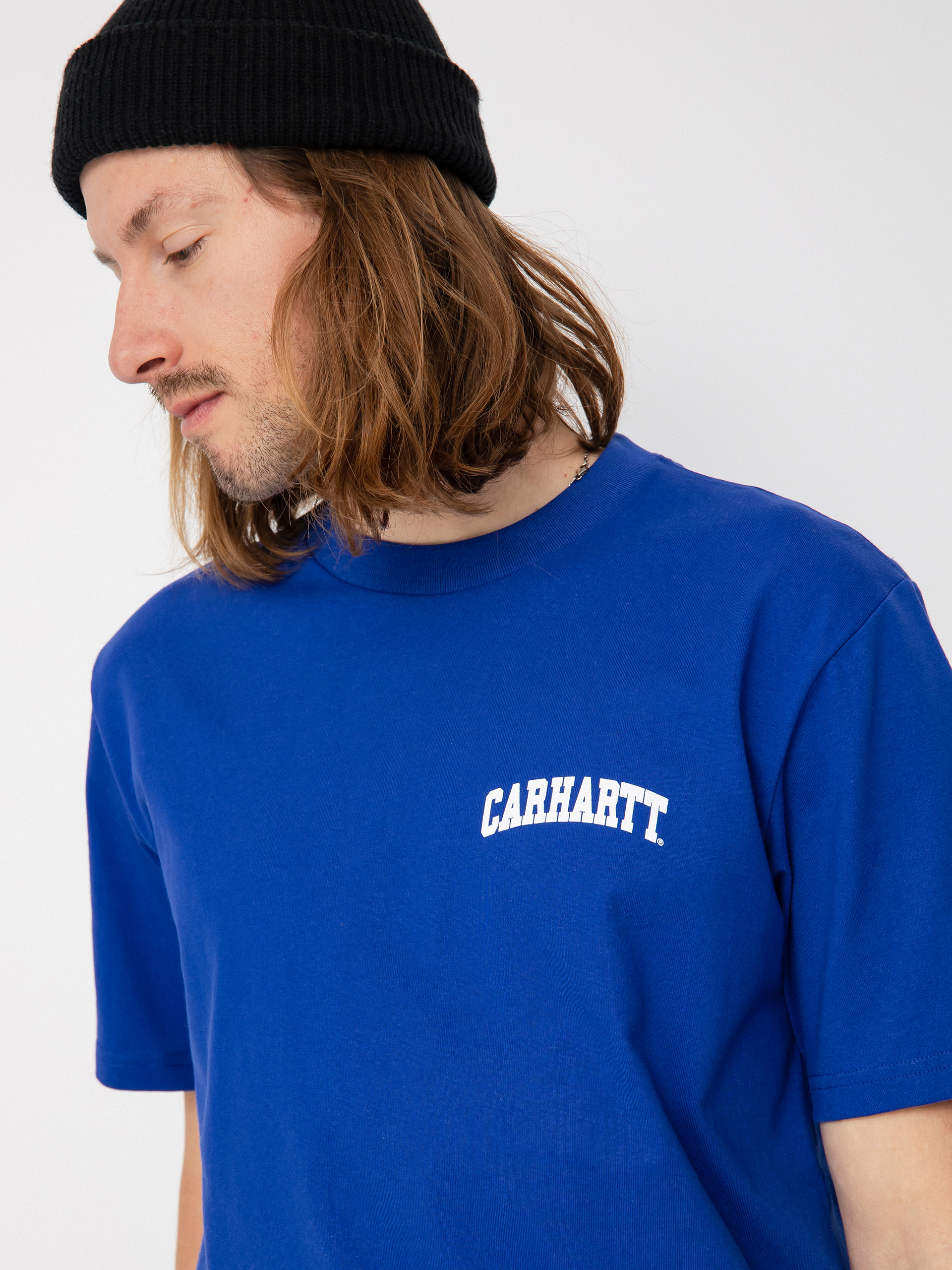 Carhartt WIP University Script T-Shirt (lazurite/white)