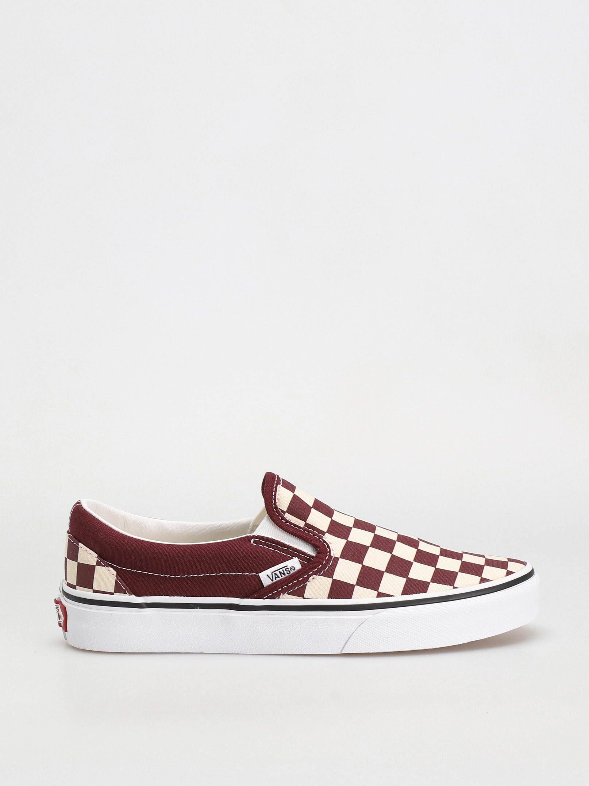 Vans Classic Slip On Shoes burgundy (checkerboard/port royale