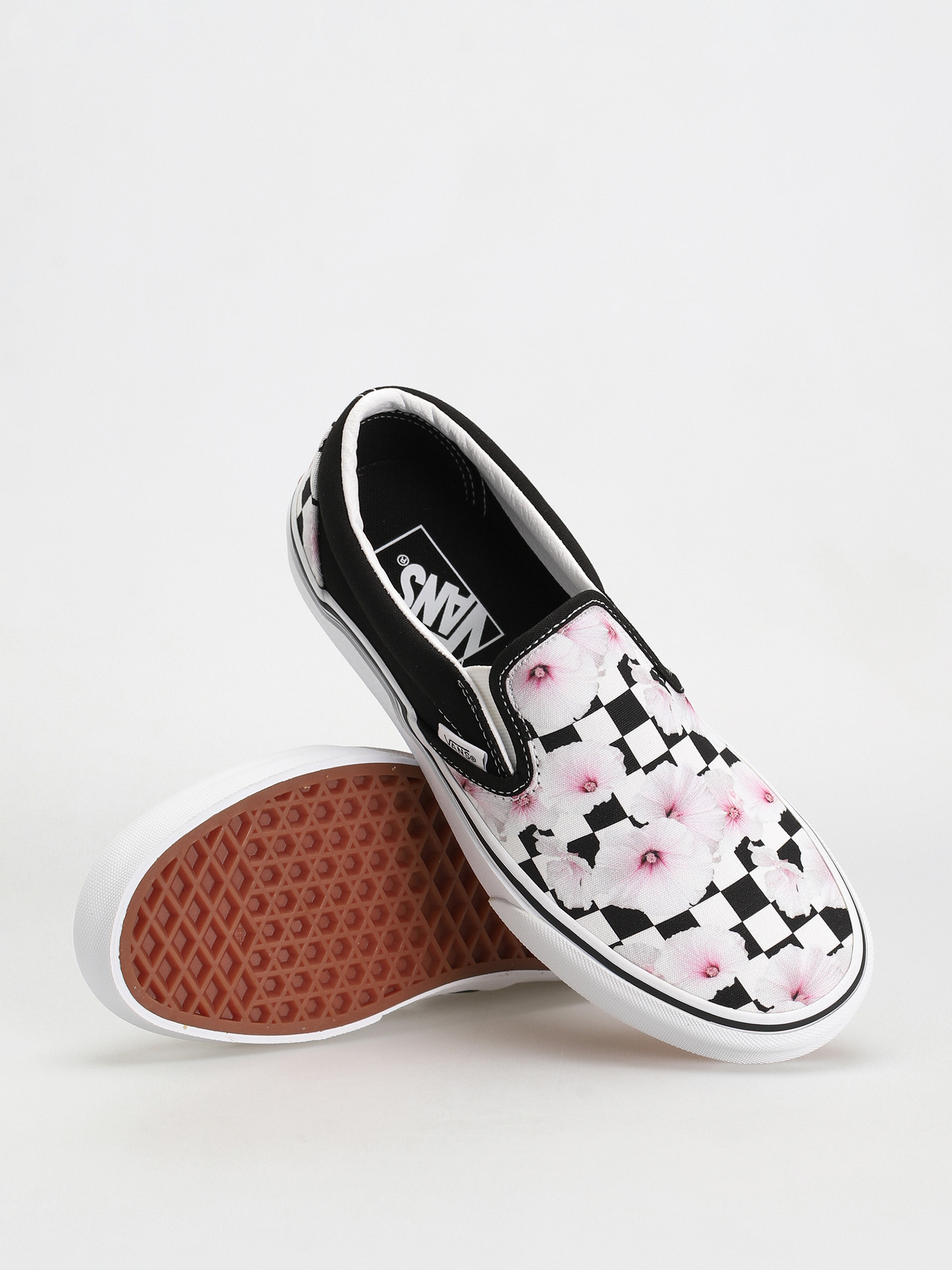Vans Classic Slip On Shoes Wmn (hibiscus checkerboard black)
