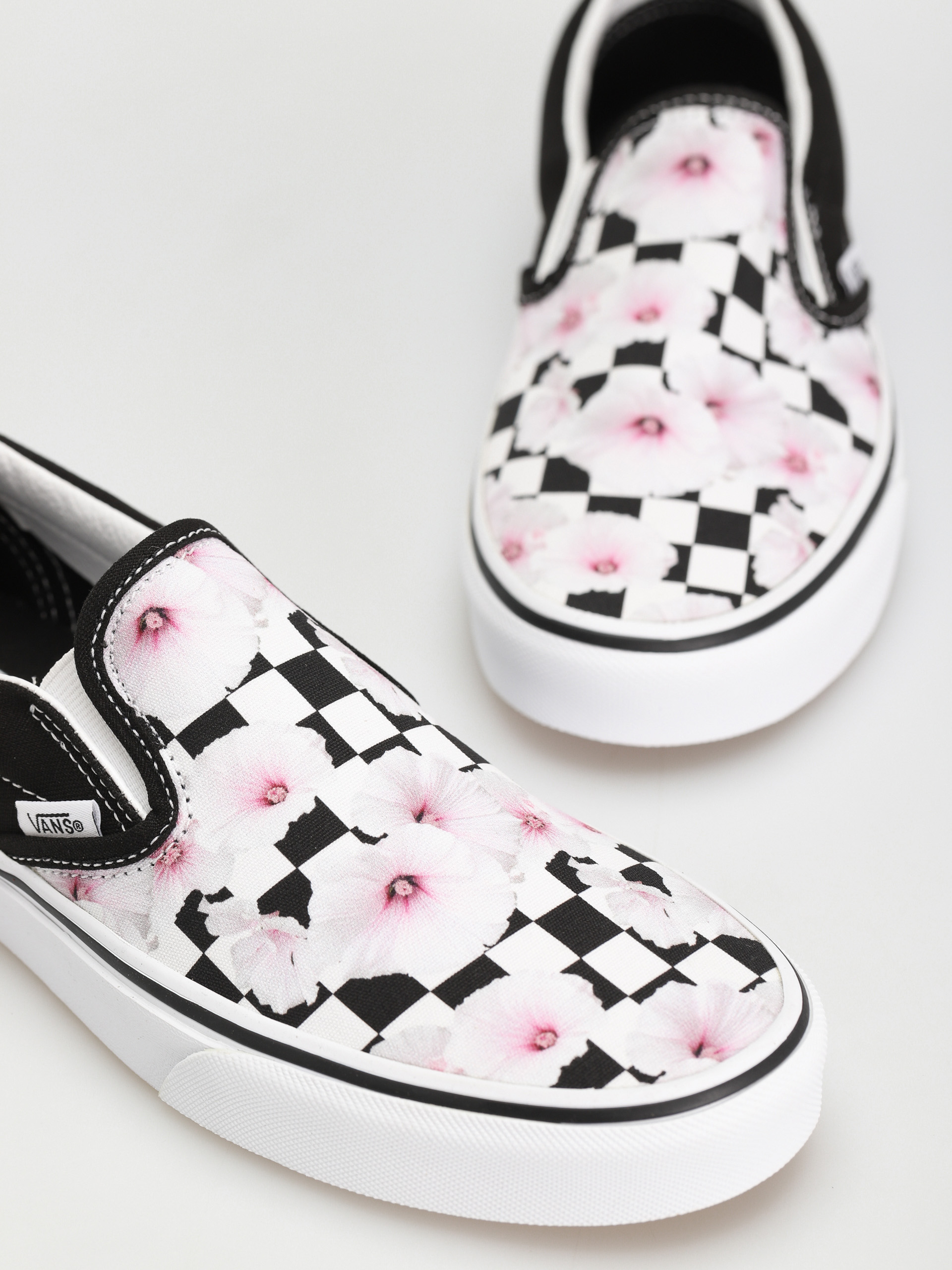 Vans Classic Slip On Shoes Wmn (hibiscus checkerboard black)