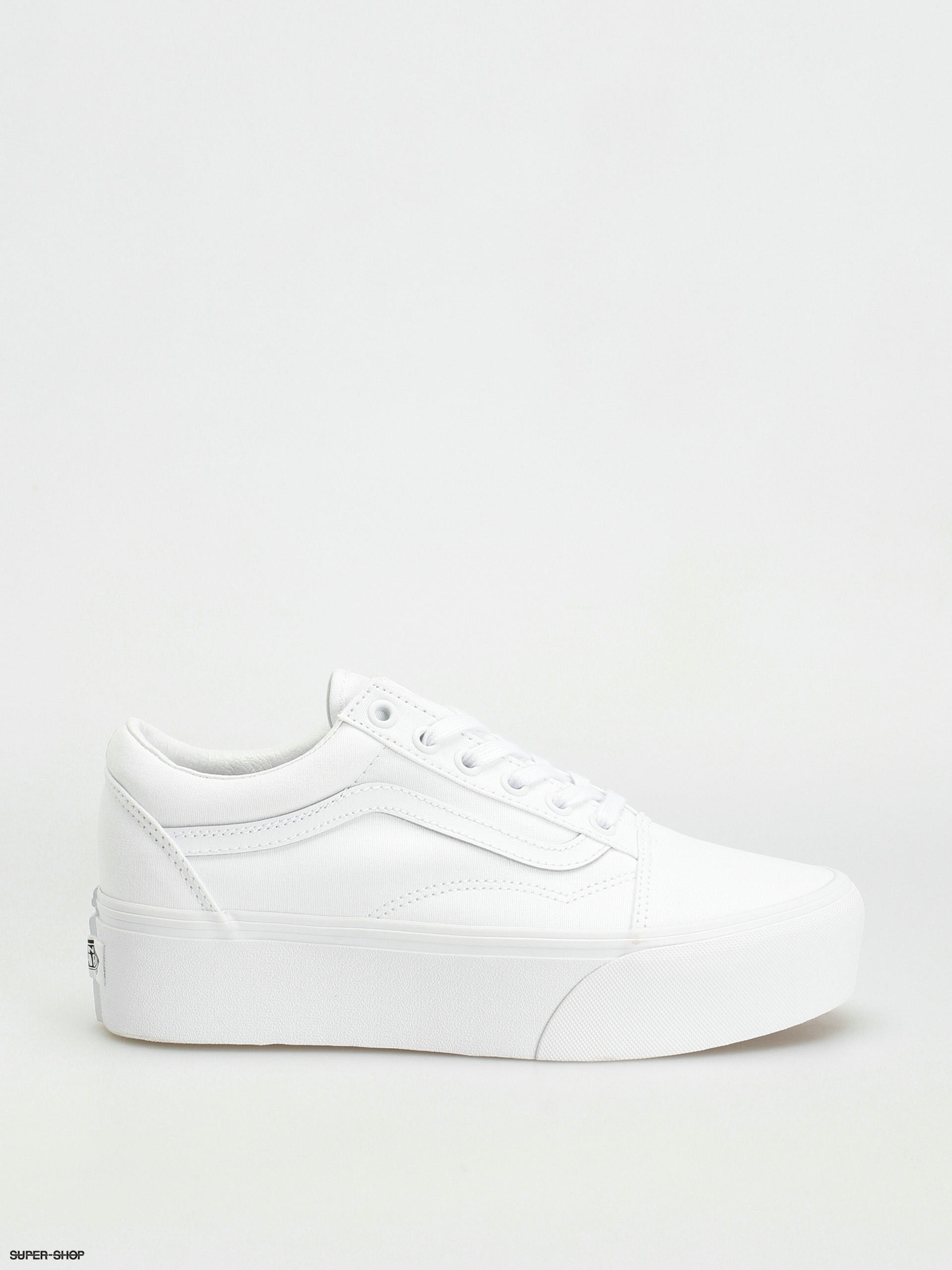 Vans old skool hot sale platform true white