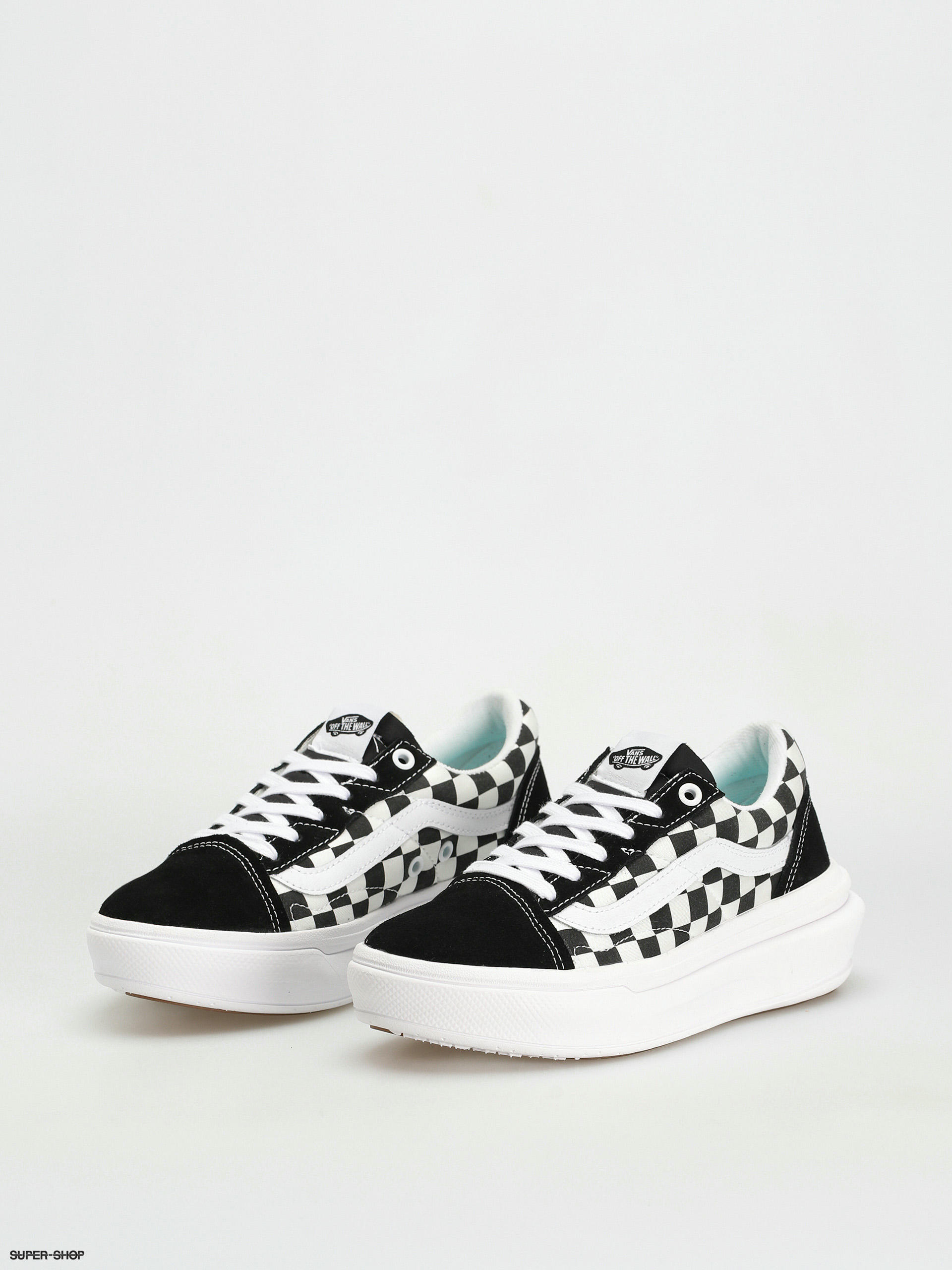 Black checkerboard vans old skool best sale