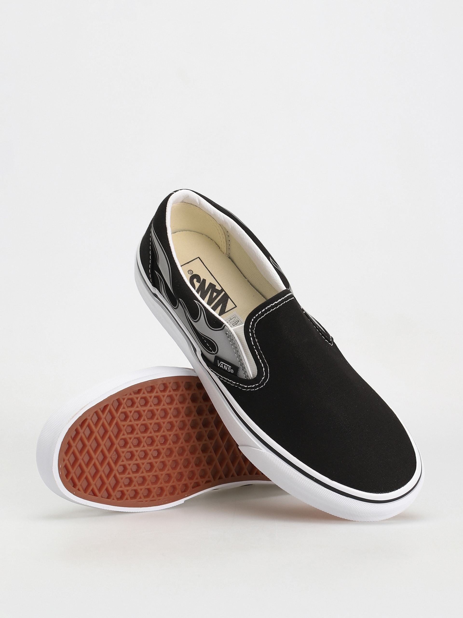 Vans Classic Slip On Shoes (reflective flame black)