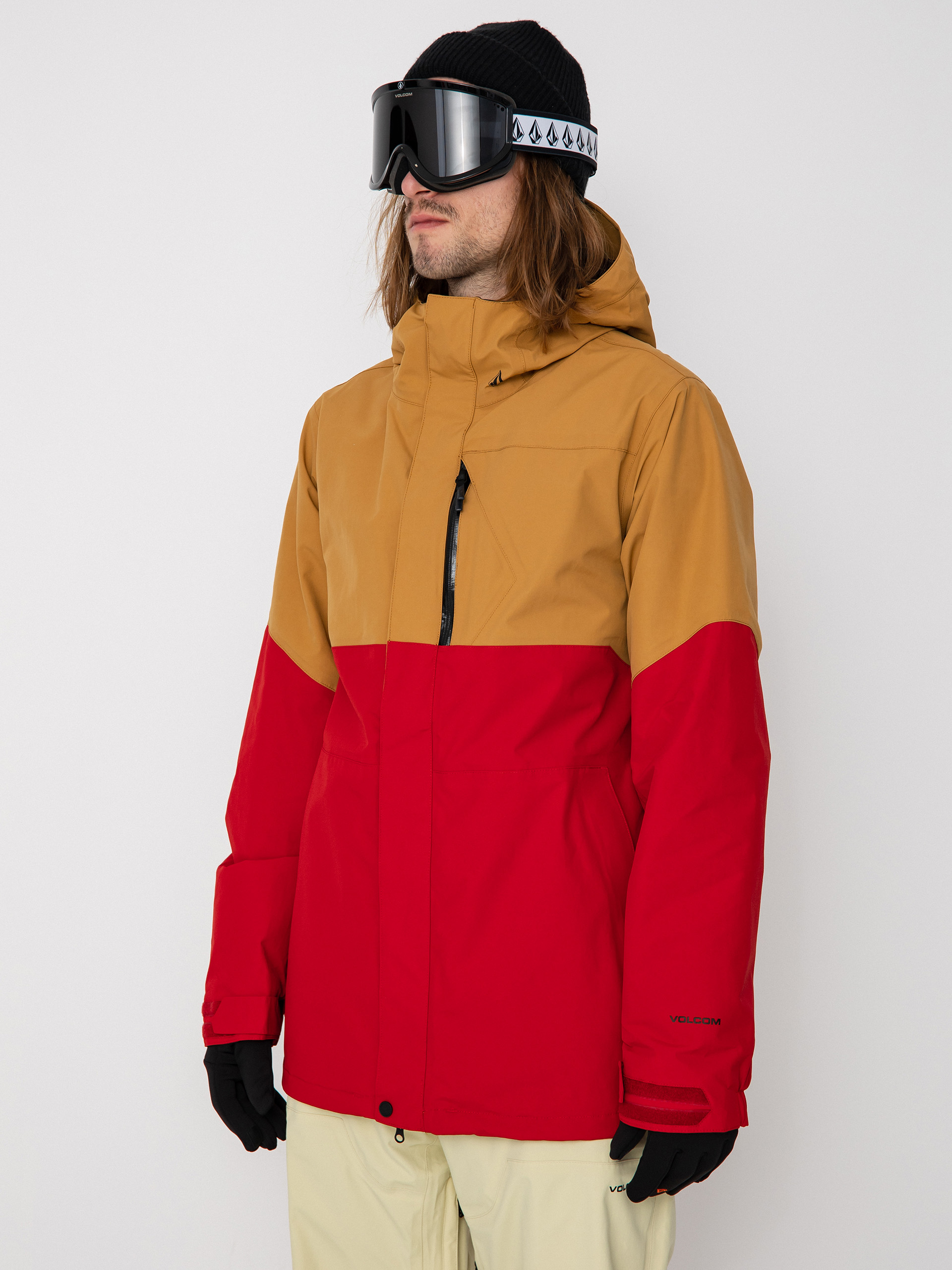 Volcom L Gore Tex Snowboard jacket red caramel