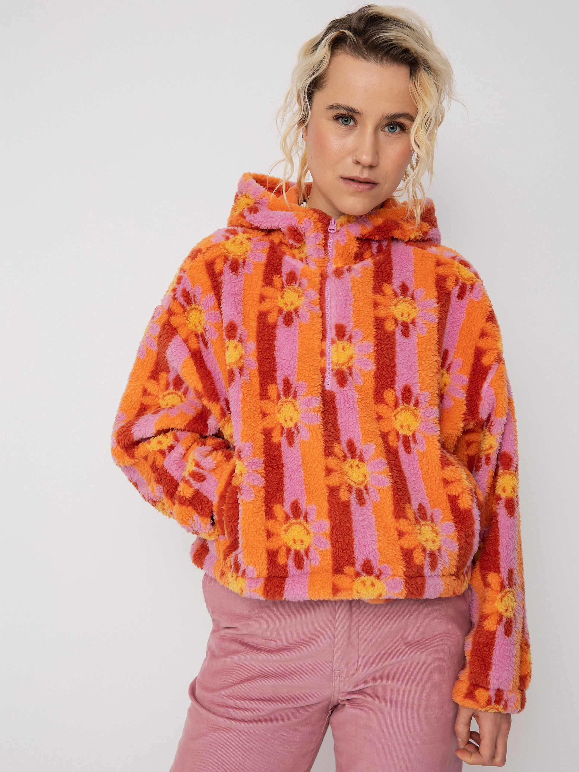 Billabong X Smiley Cozy Smiles Fleece Wmn multicolor orange kiss