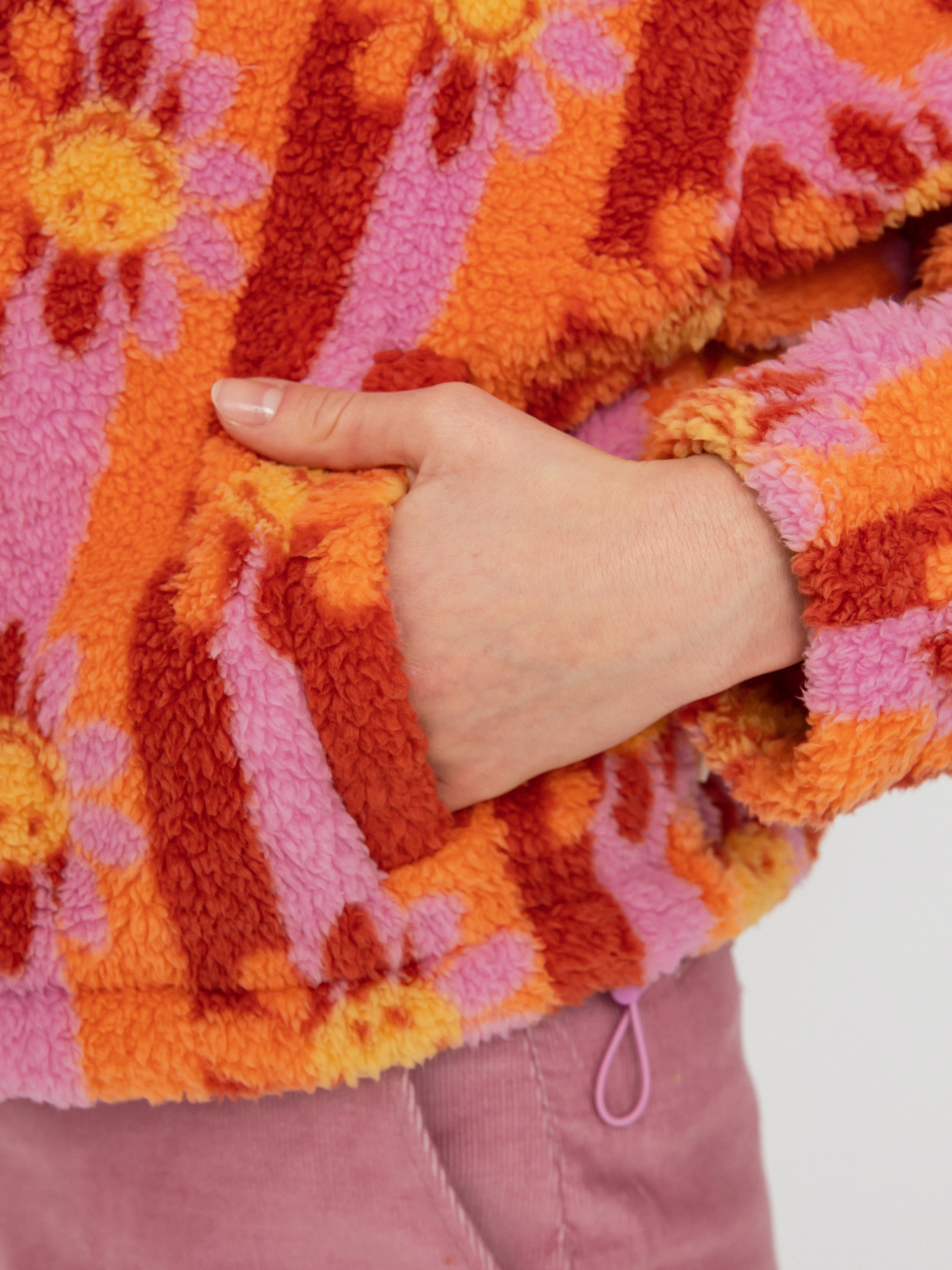 Womens Billabong X Smiley Cozy Smiles Fleece (orange kiss)