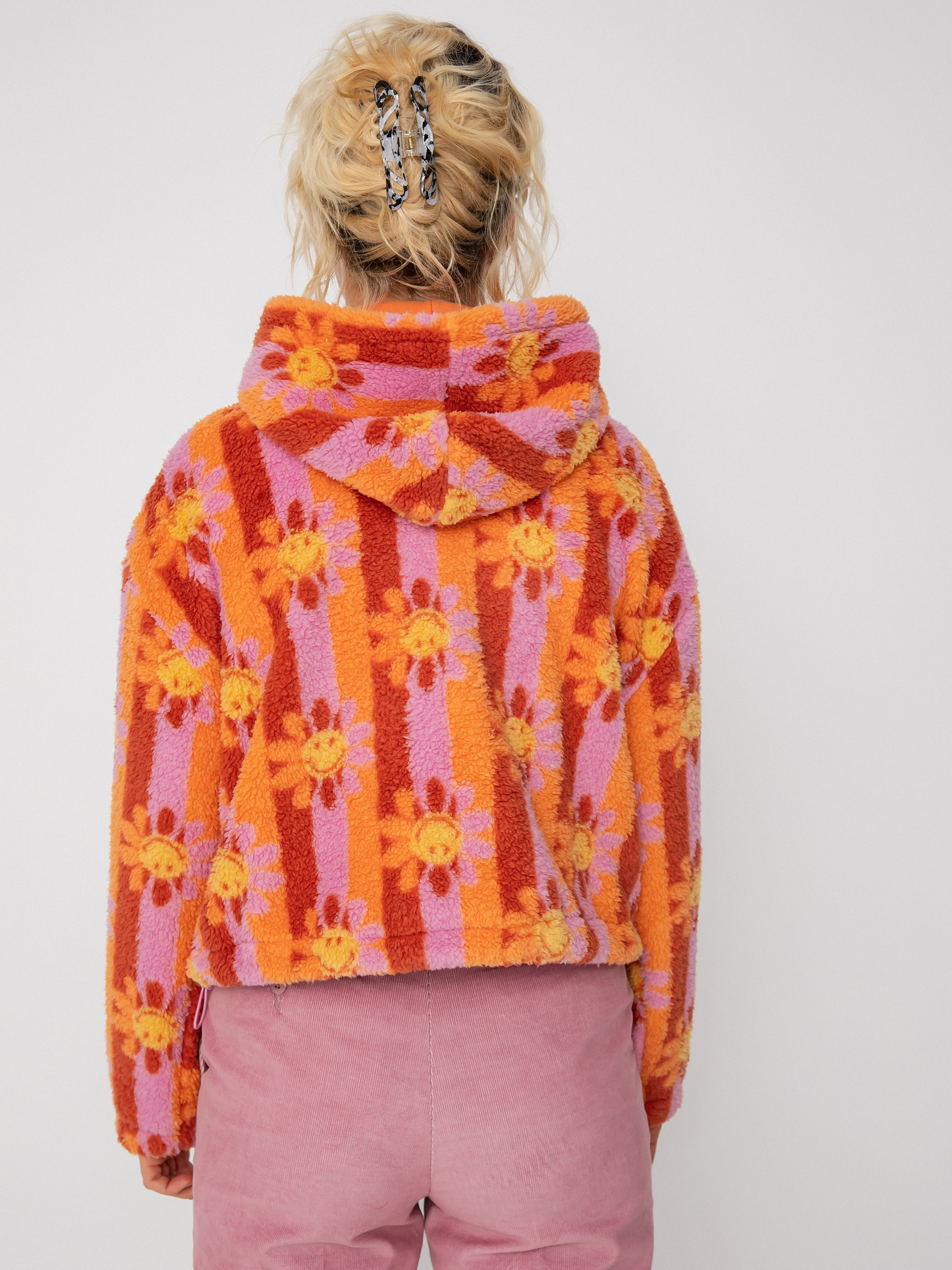 Womens Billabong X Smiley Cozy Smiles Fleece (orange kiss)