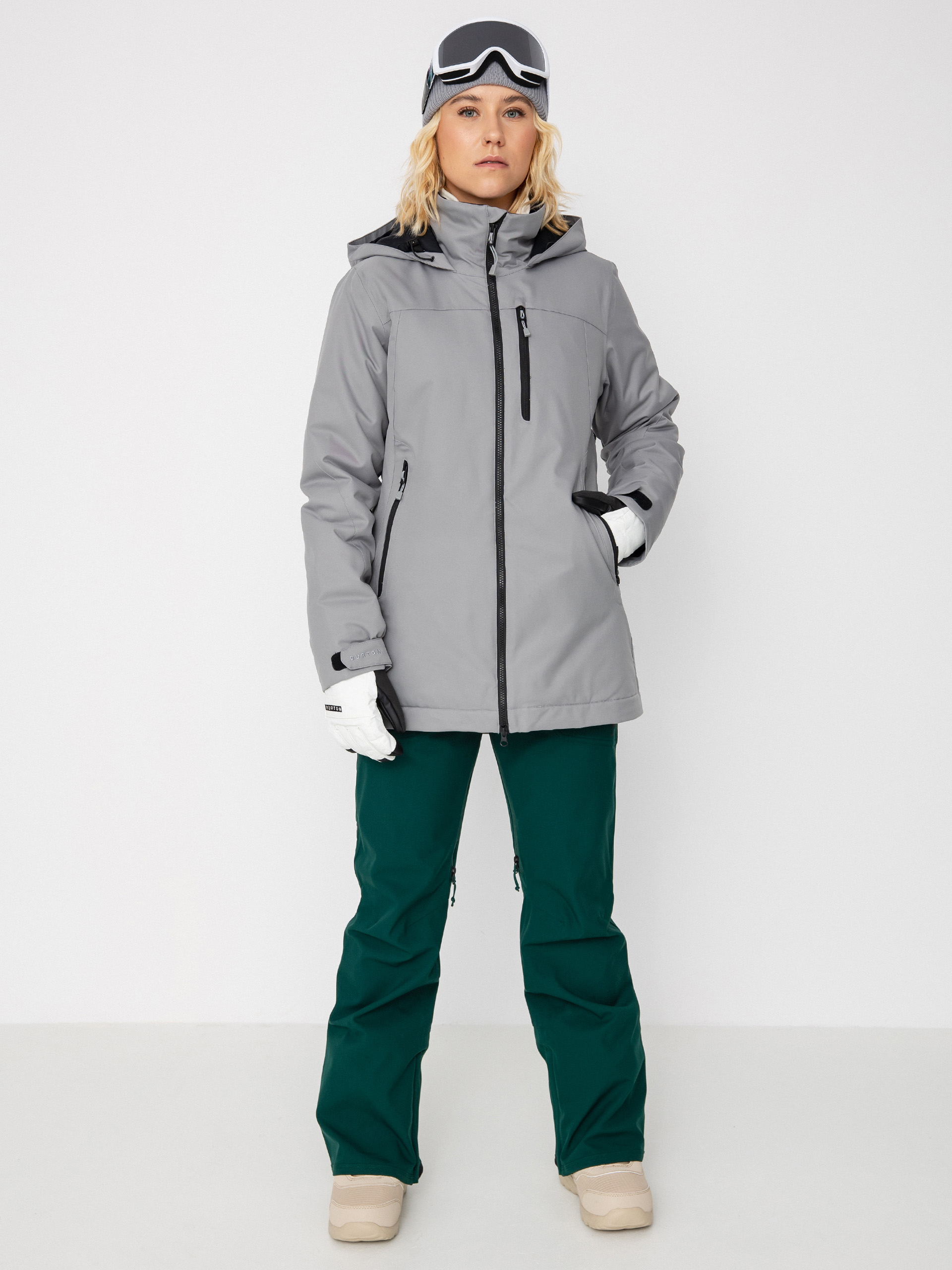 Damen Burton Lelah Snowboard jacke (sharkskin)