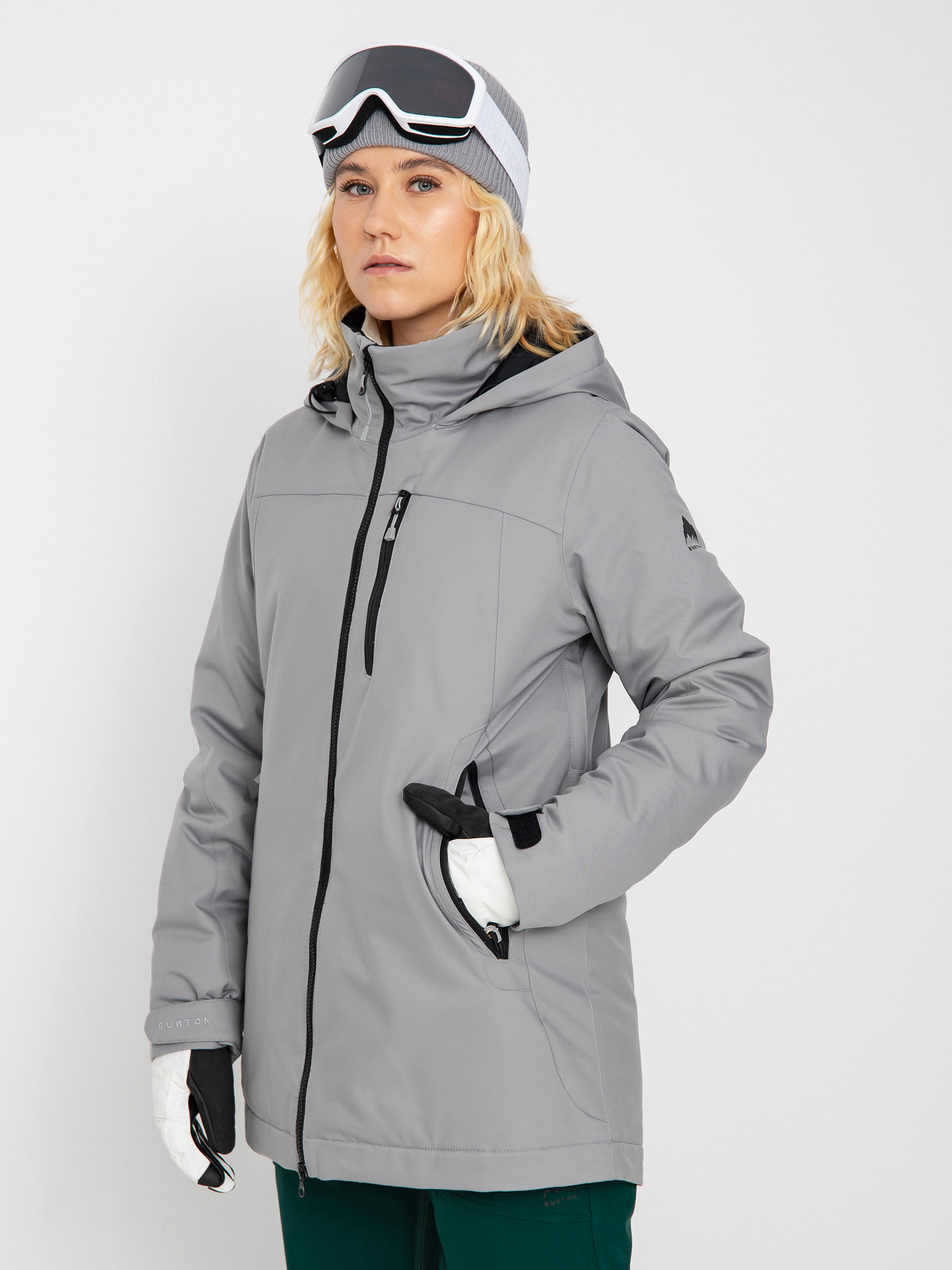Damen Burton Lelah Snowboard jacke (sharkskin)