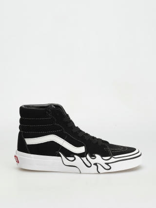 Vans Sk8 Hi Flame Shoes (suede black/white)