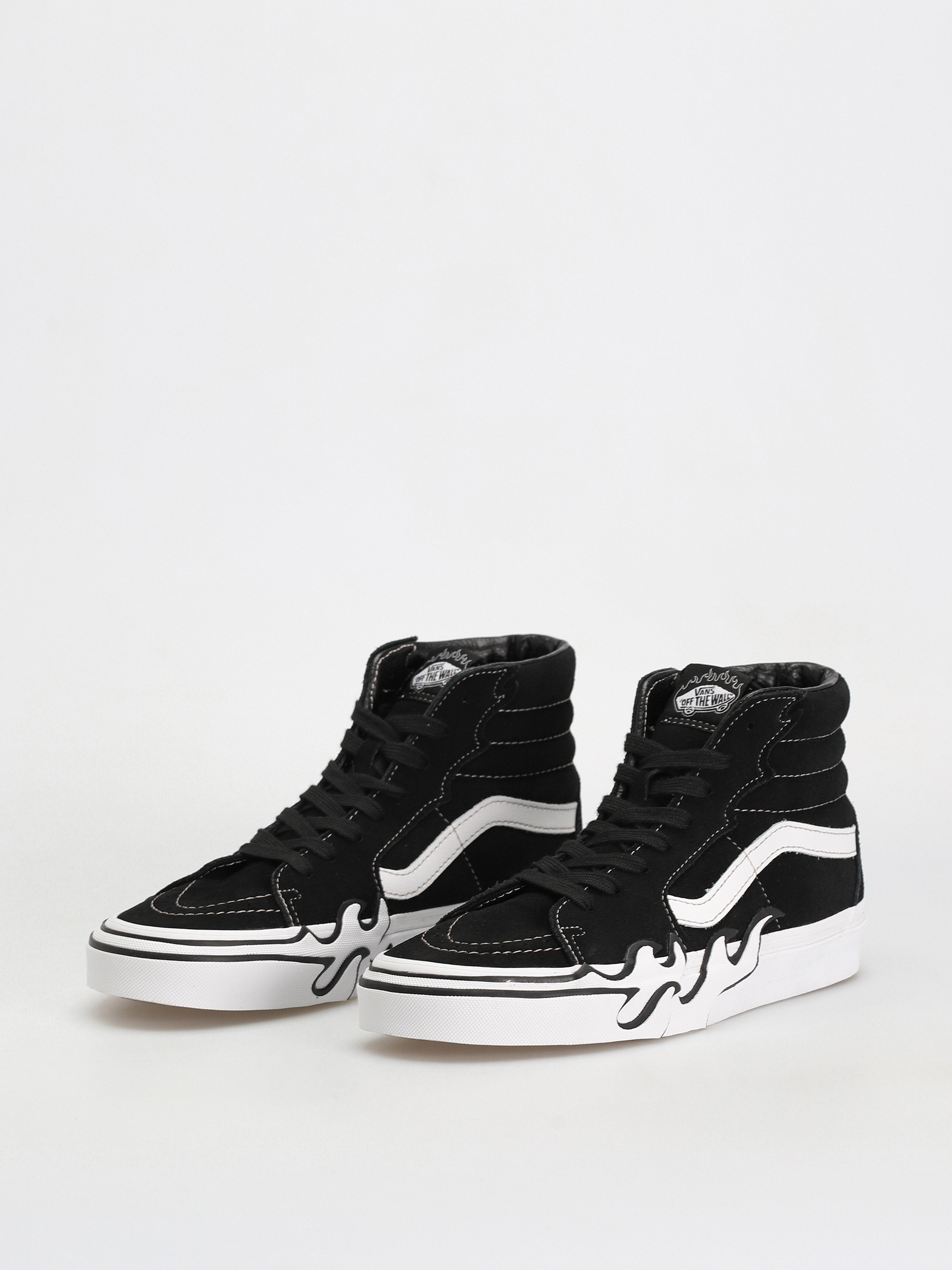 Vans Sk8 Hi Flame Schuhe (suede black/white)