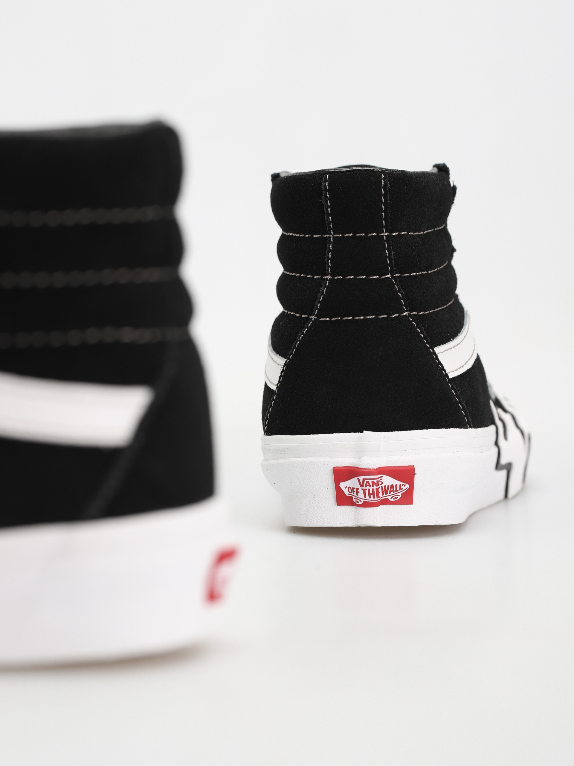 Vans Sk8 Hi Flame Shoes (suede black/white)