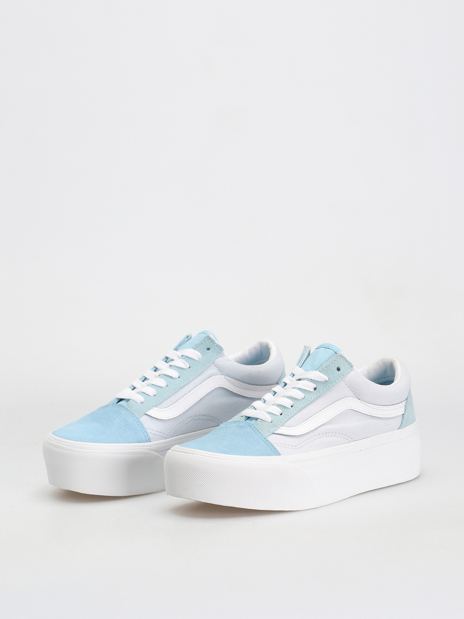 Vans pastel suede old store skool crystal blue womens shoes