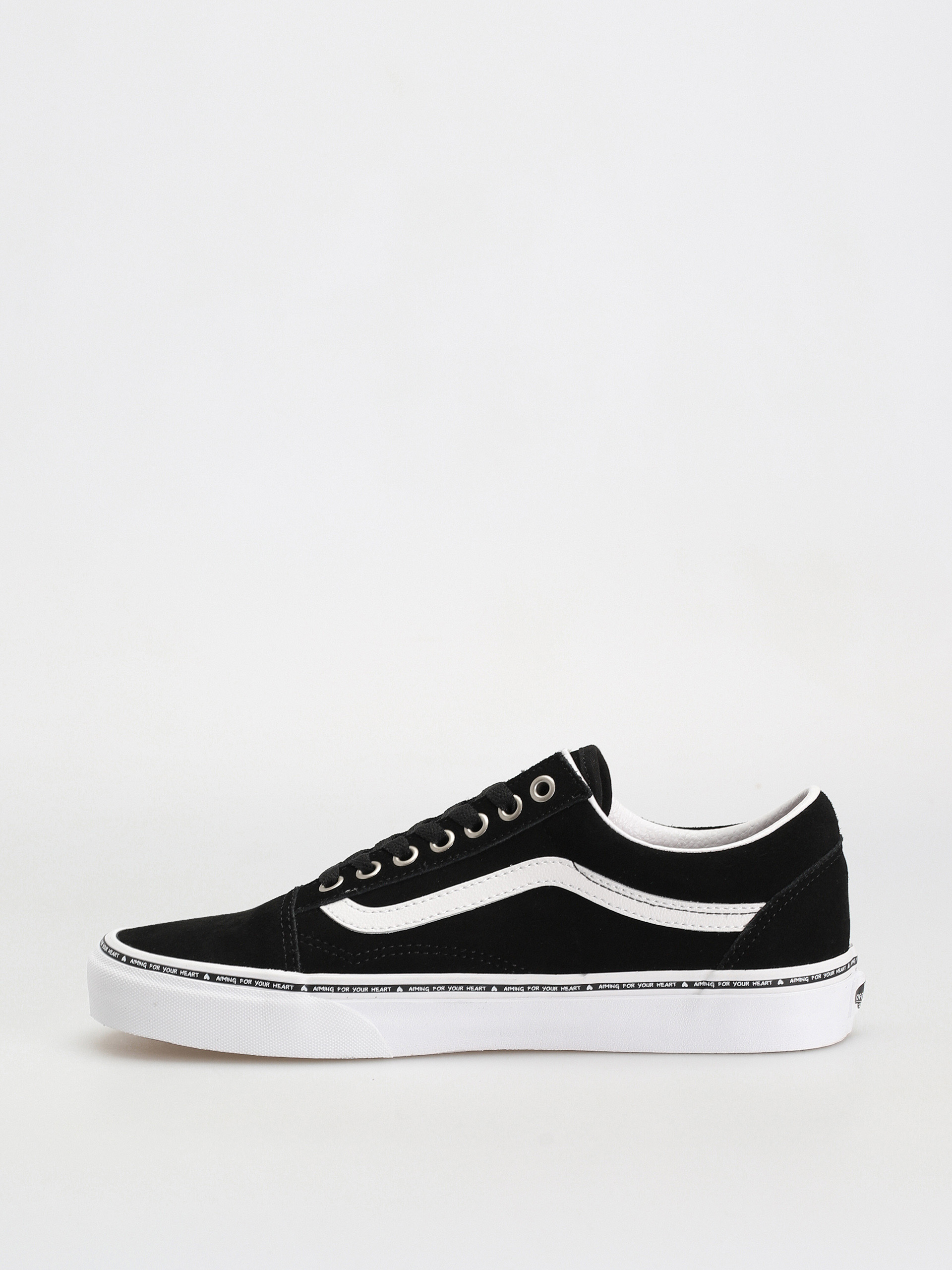 Vans Old Skool Shoes (aiming 4 your heart black/white)