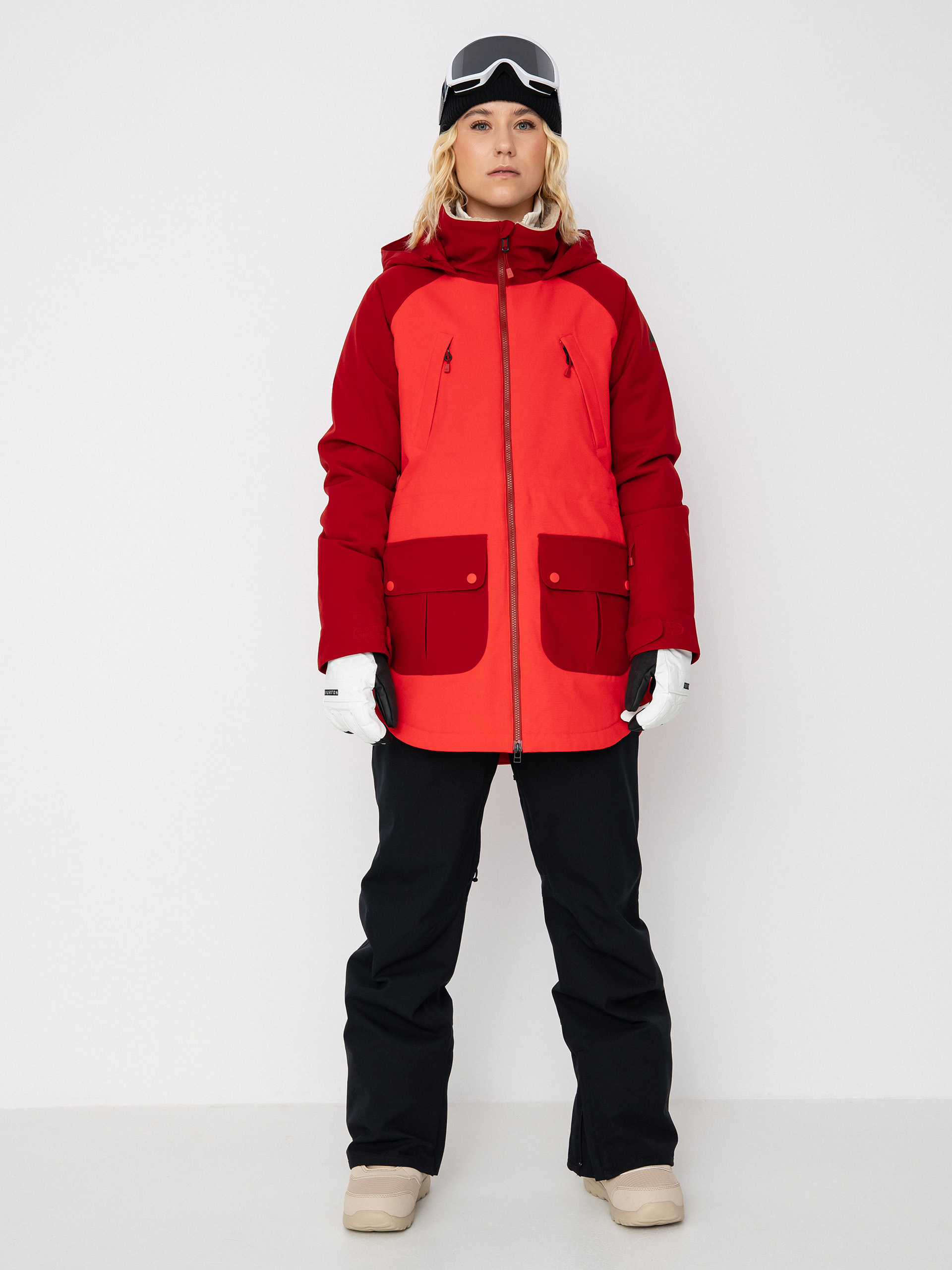 Womens Burton Prowess Snowboard jacket (tomato/sun dried tomato)