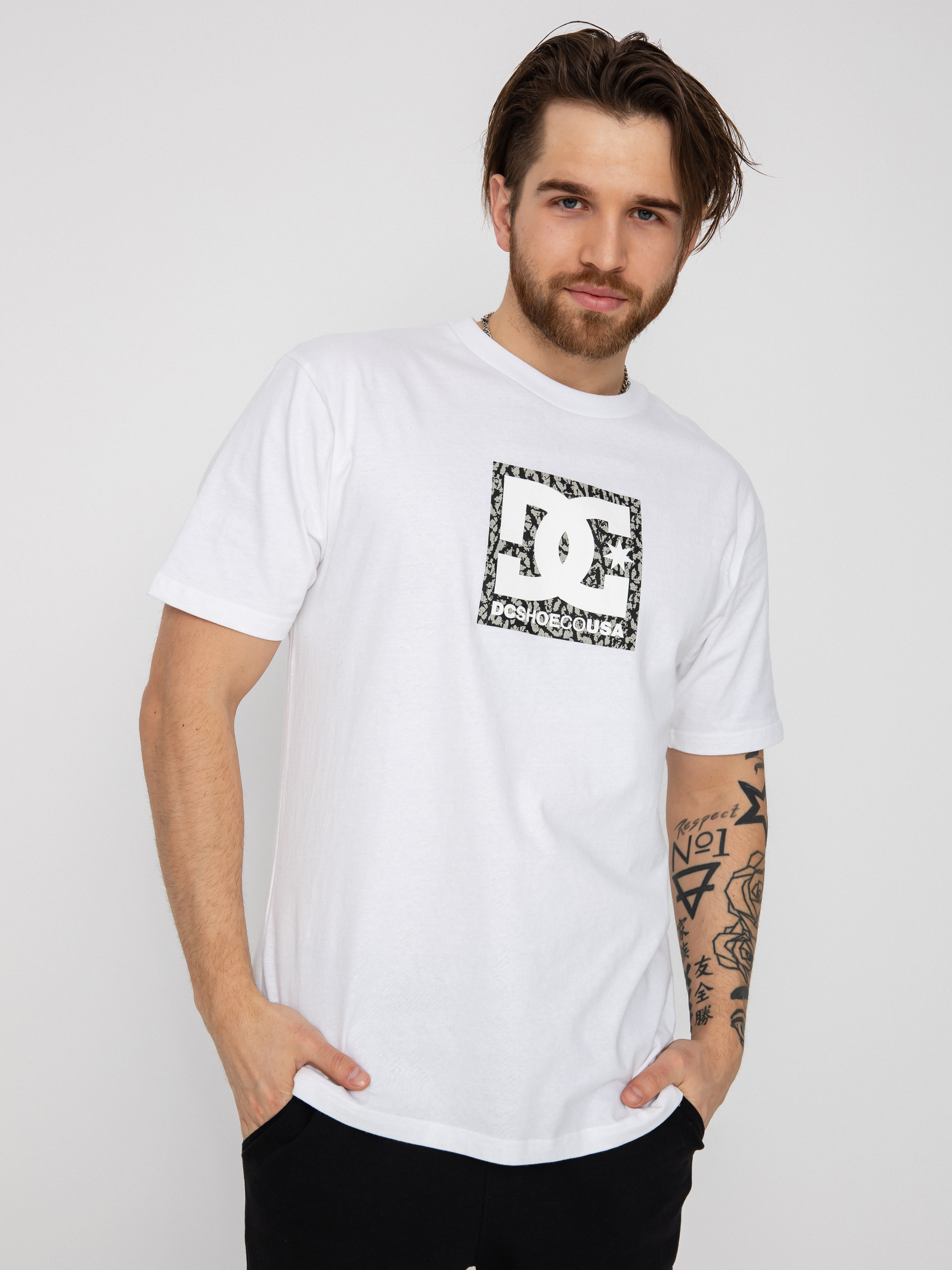 DC Square Star Fill T-shirt (white/elephant)