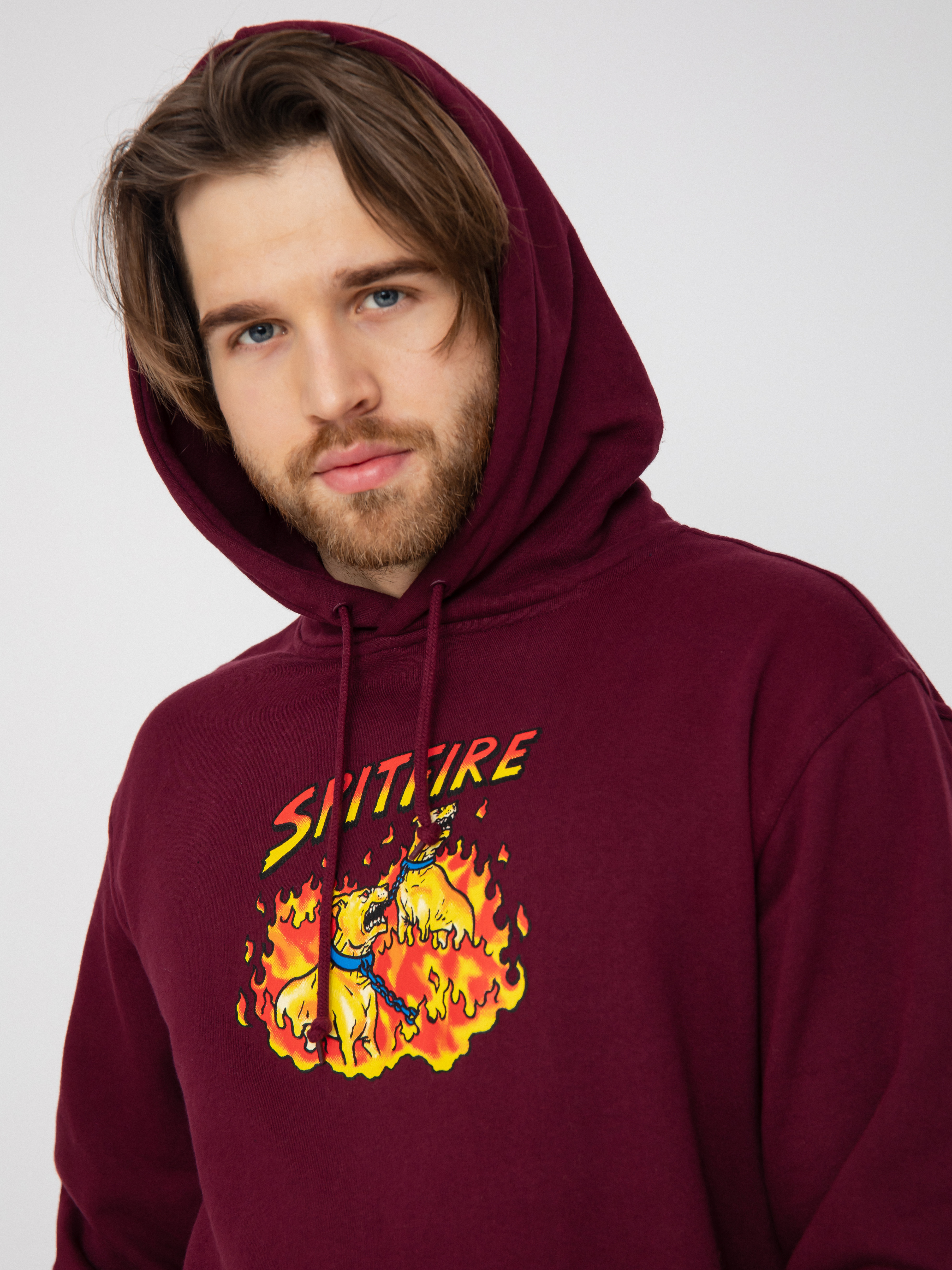 Spitfire Hell Hounds HD Hoodie (maroon)