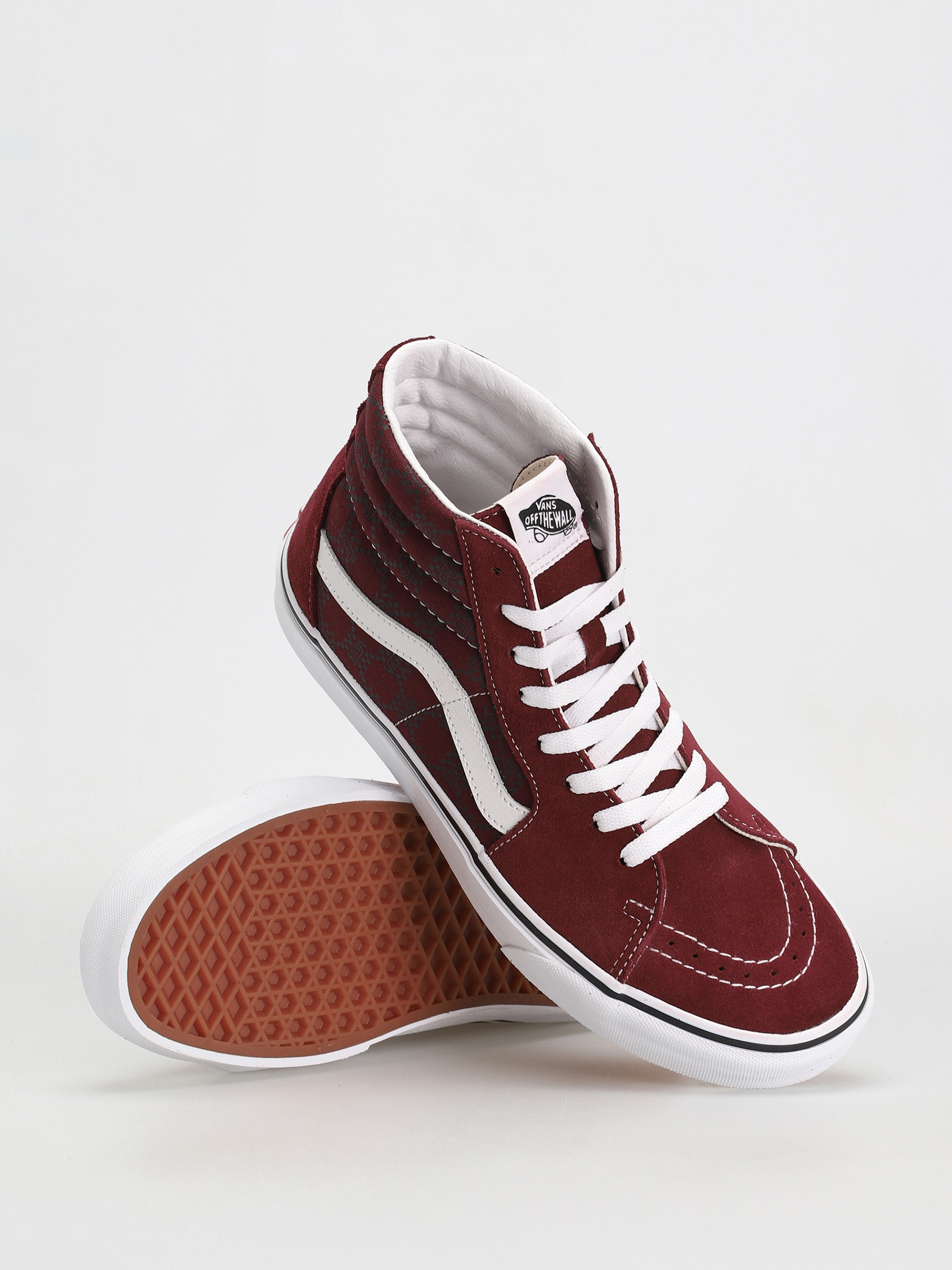 Vans Sk8 Hi Schuhe Weinrot (monogram port royale)