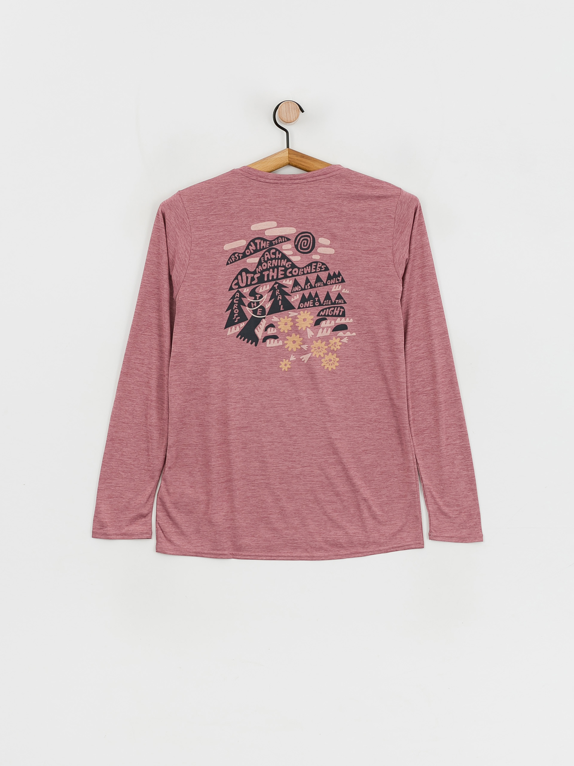 Patagonia Cap Cool Daily Graphic Shirt Longsleeve Wmn (across the trail/evening mauve x dye)