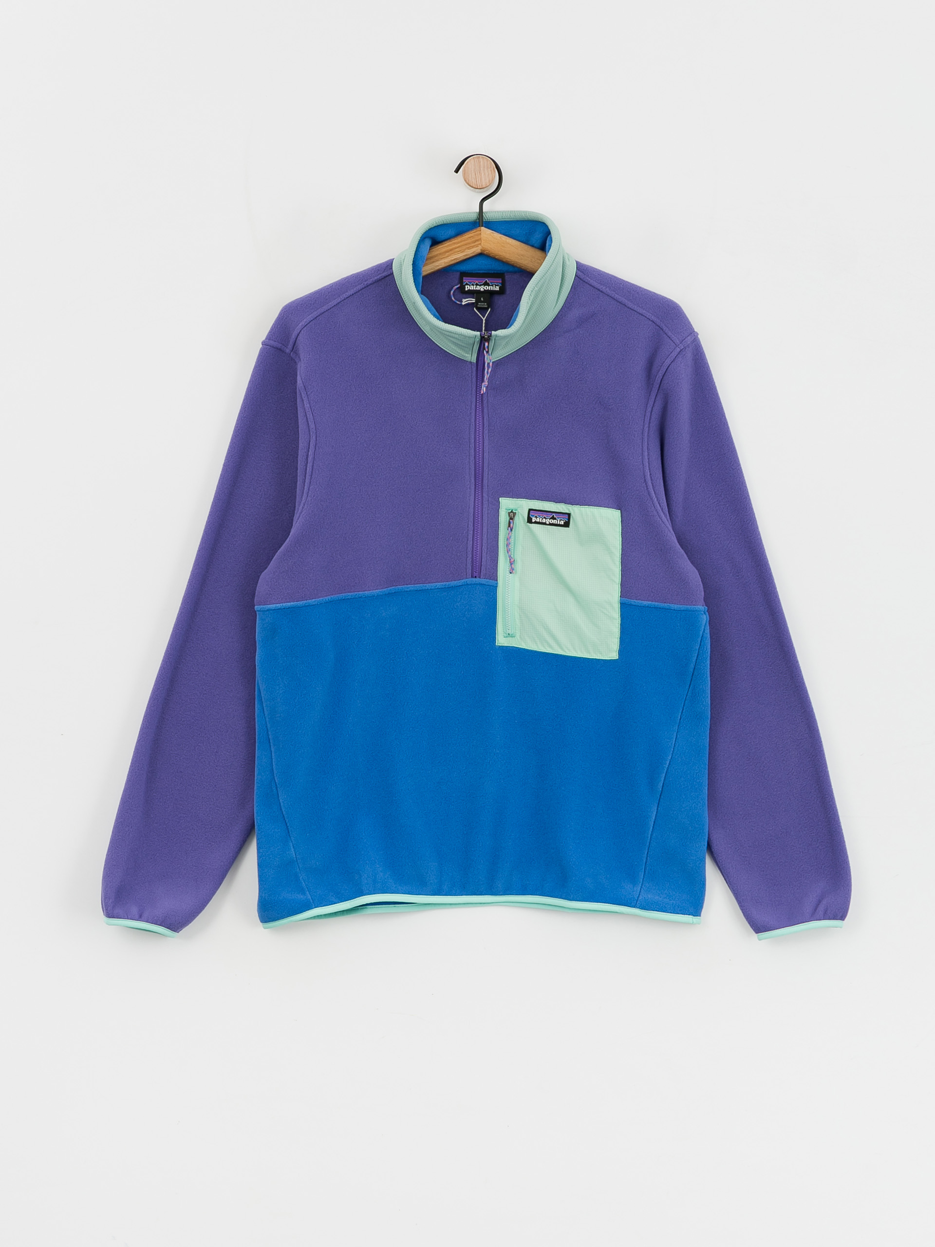 Herren Patagonia Microdini 1/2 Zip Fleecejacke (bayou blue)