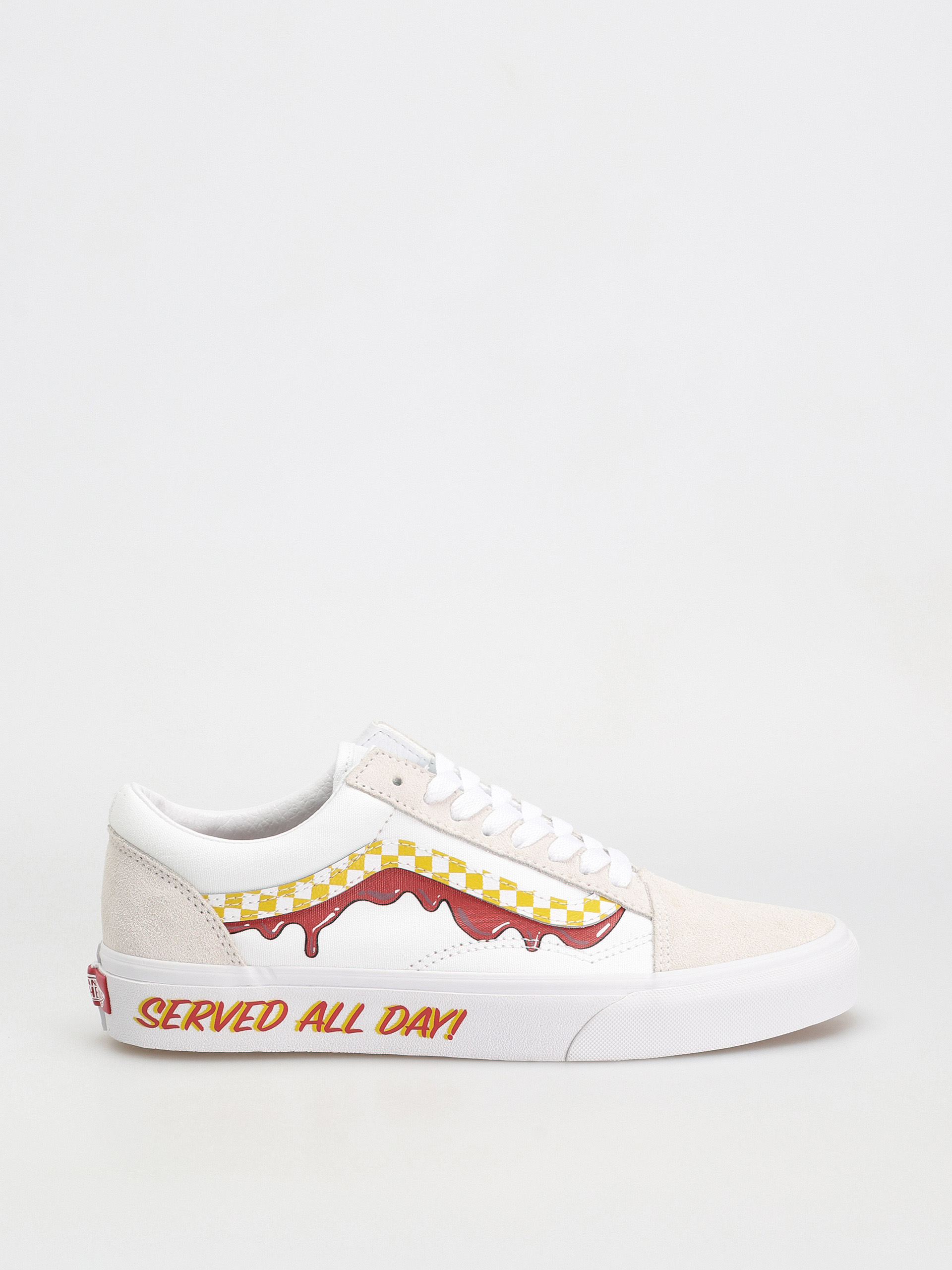 vans old skool all white custom