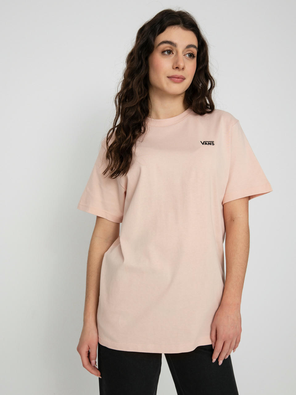 Vans Left Chest Logo T-Shirt Wmn (rose smoke)