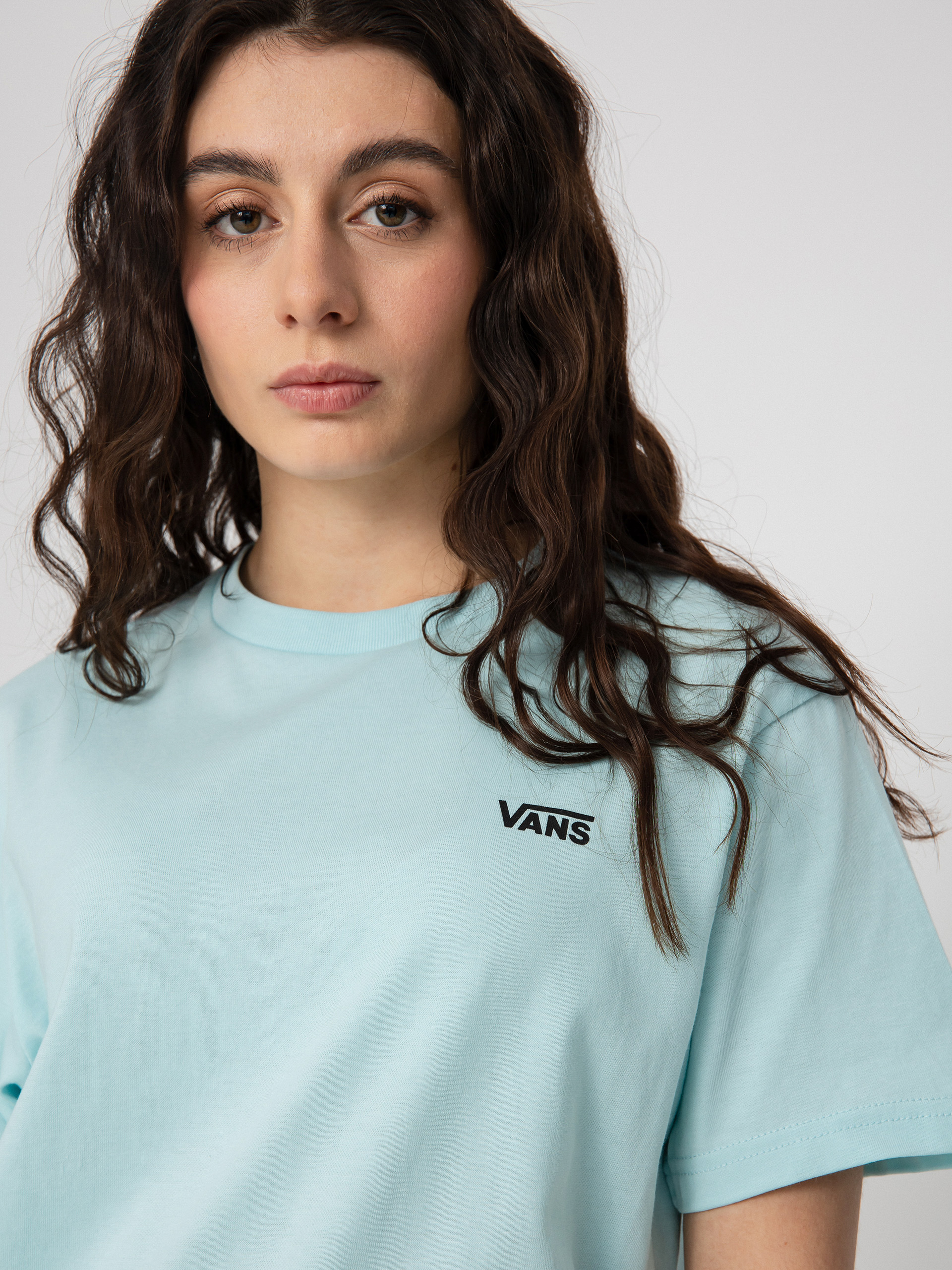 Vans Left Chest Logo T-shirt Wmn (blue glow)