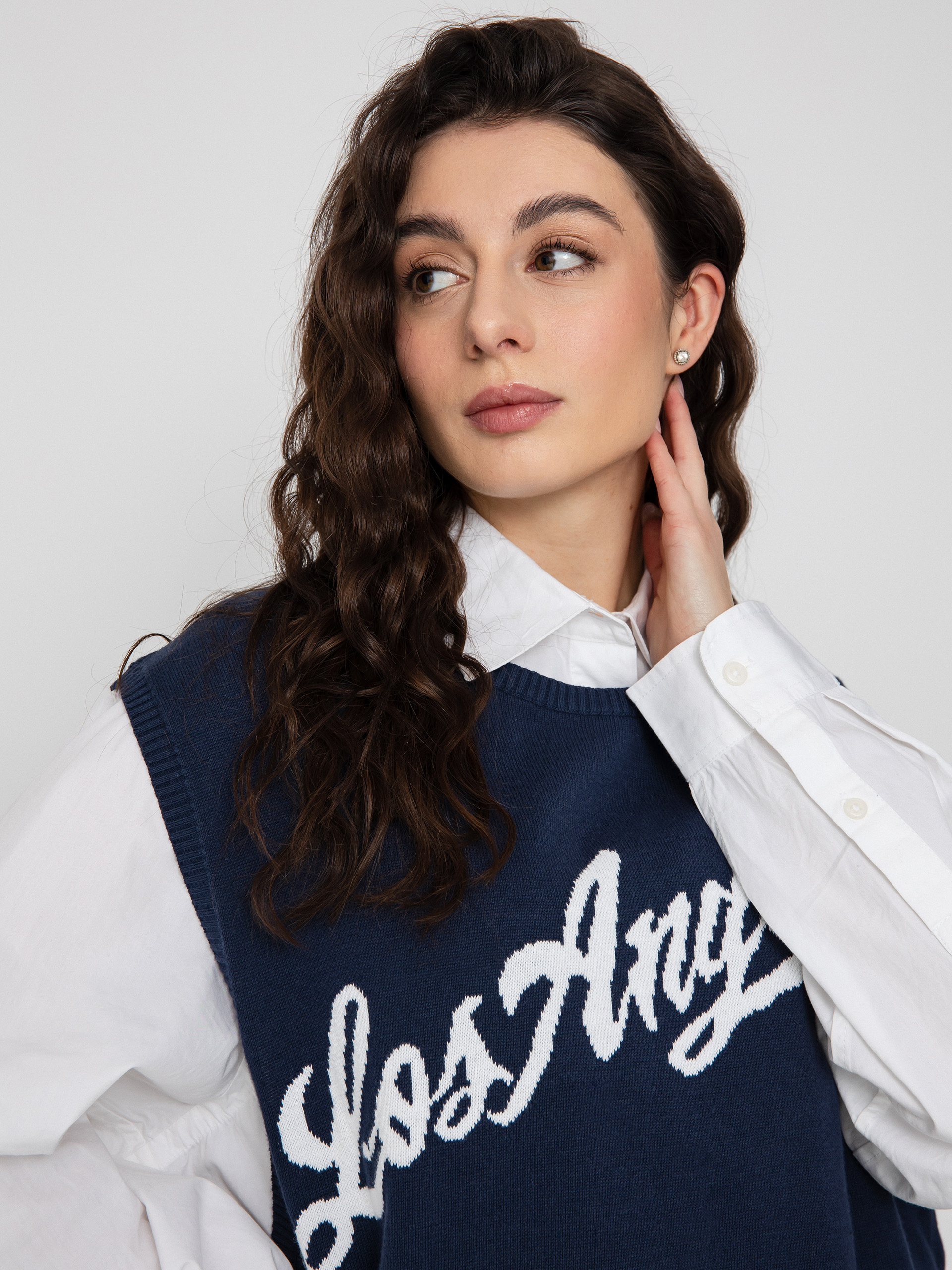 RVCA Hometown Sweater Ves Sweater Wmn (moody blue)