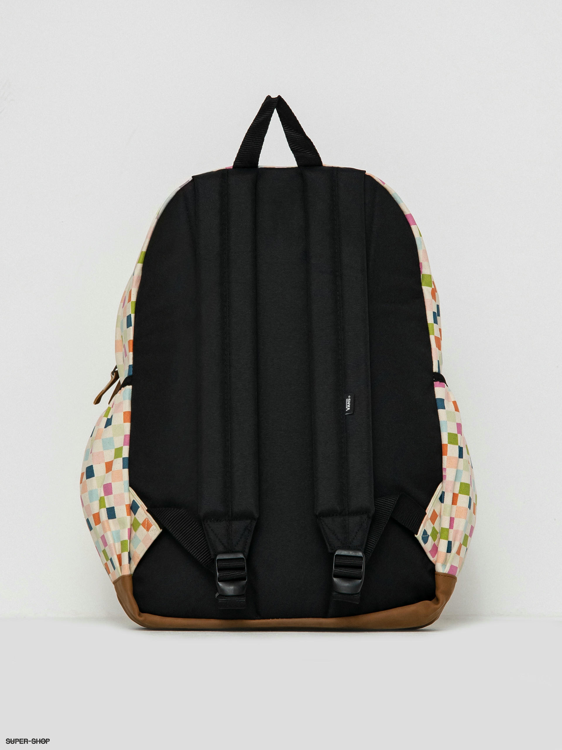 Vans realm black discount & rose backpack